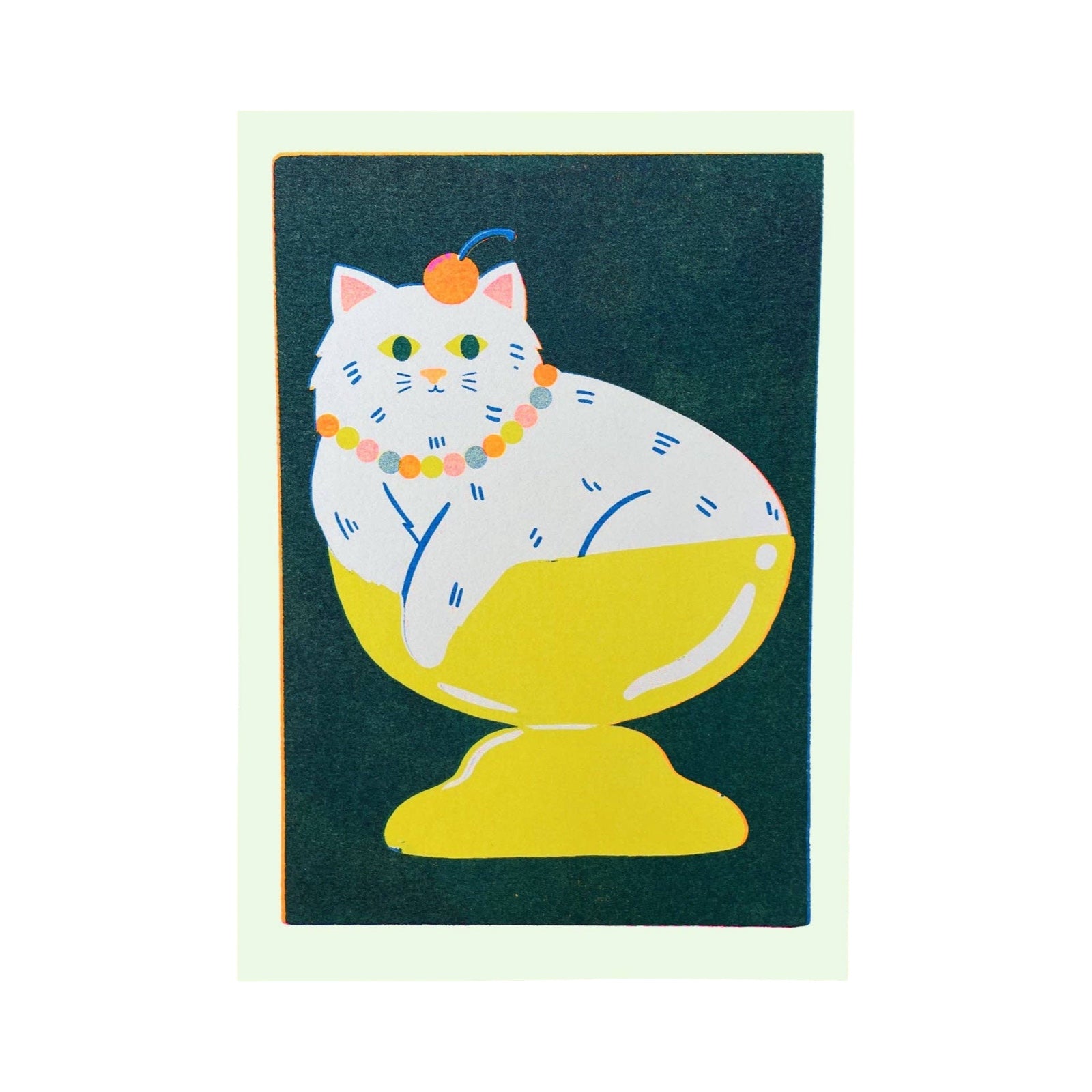 Cat Sundae Postcard