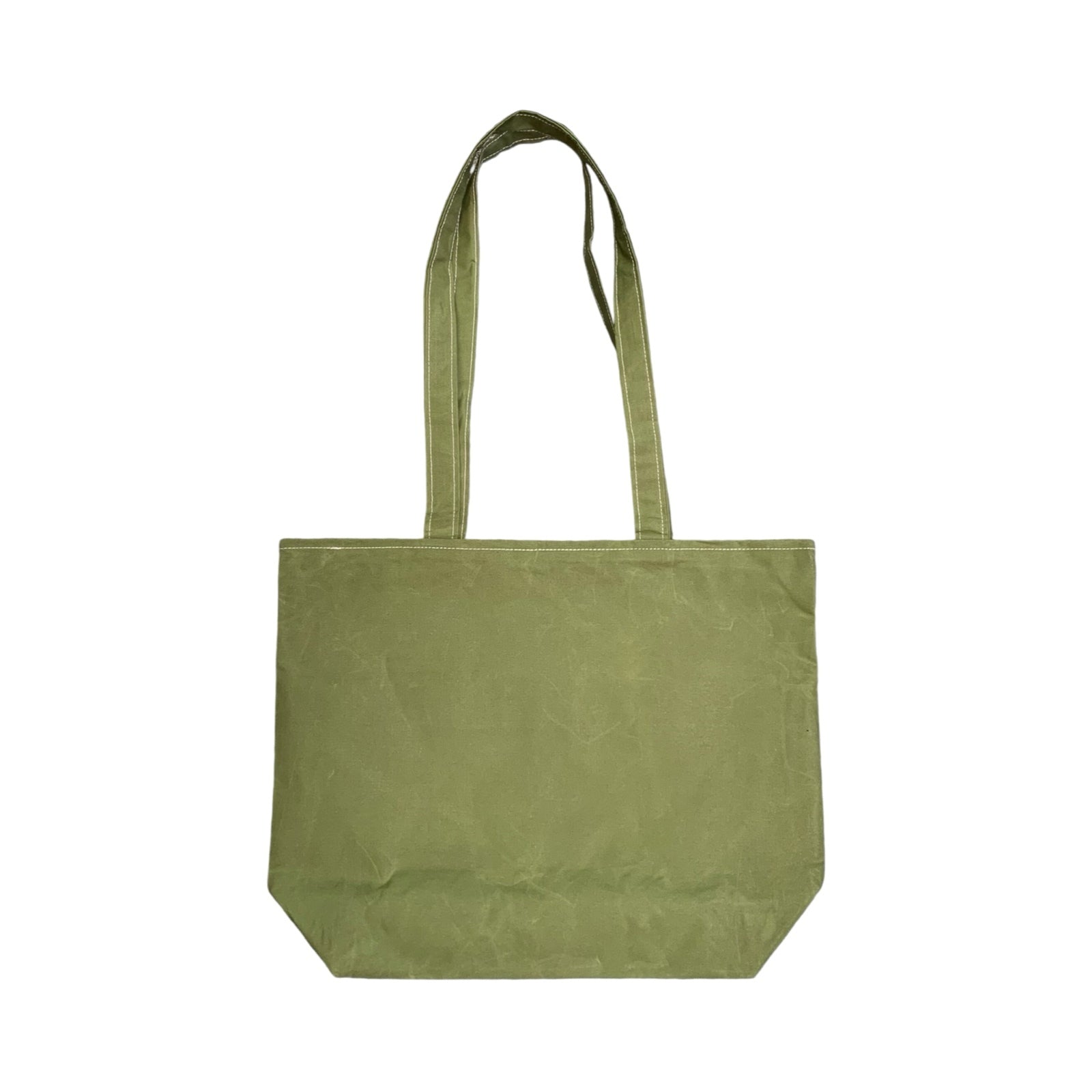 green back of reversible tote bag