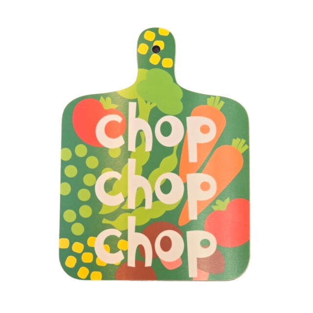 Green vegetable chopping board.