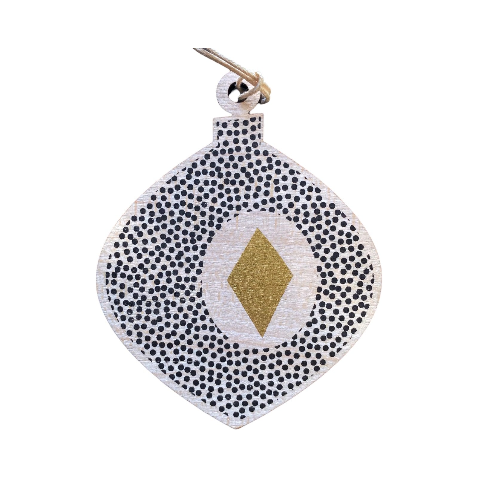 Christmas Wooden Screen Printed Bauble