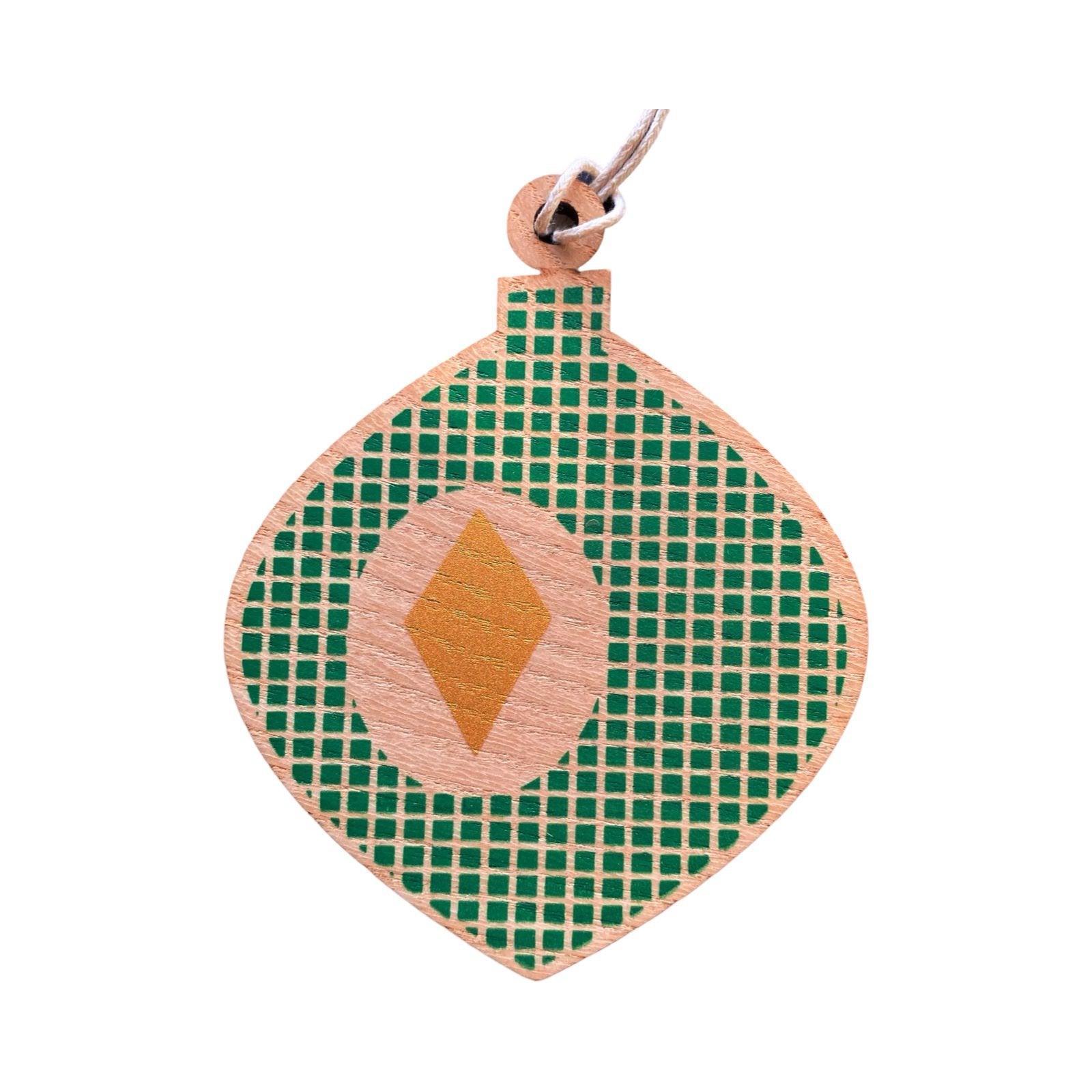 Christmas Wooden Screen Printed Bauble