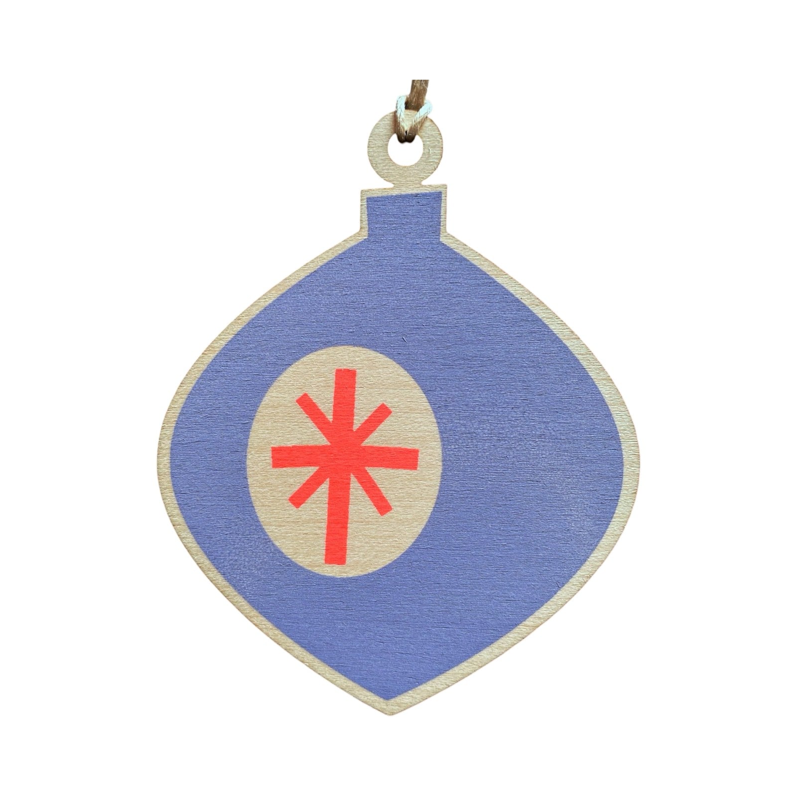 Christmas Wooden Screen Printed Bauble