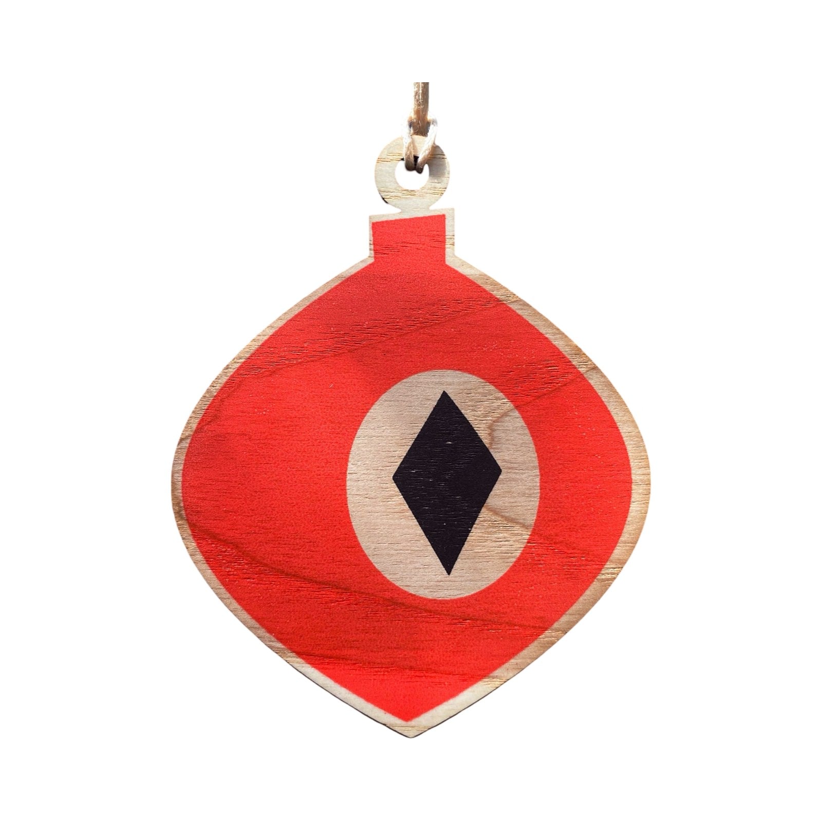 Christmas Wooden Screen Printed Bauble