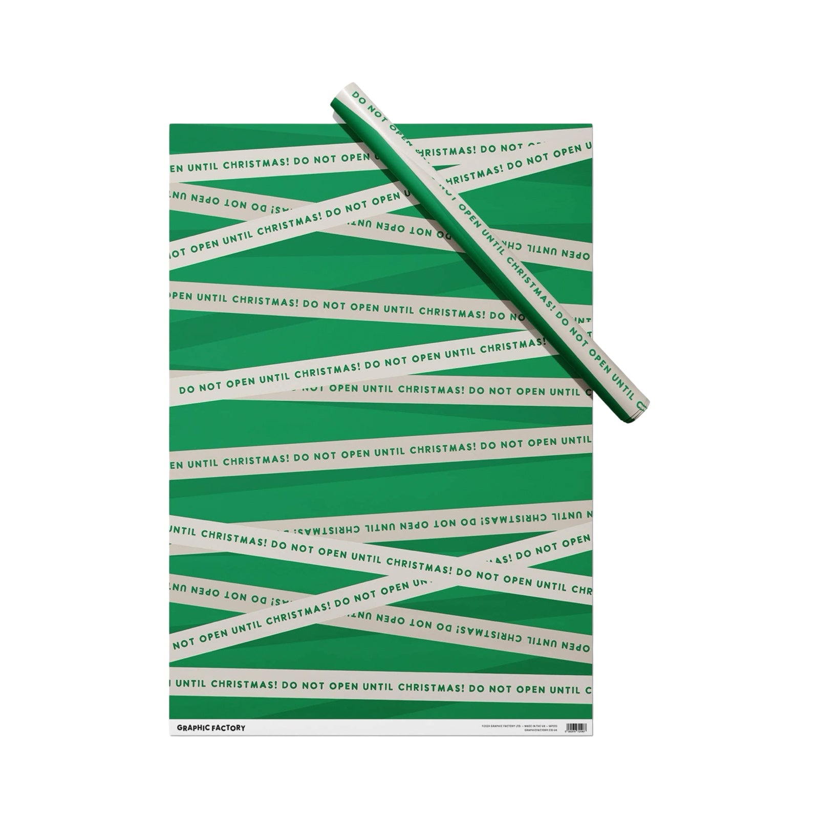Until Christmas Wrapping Paper Green