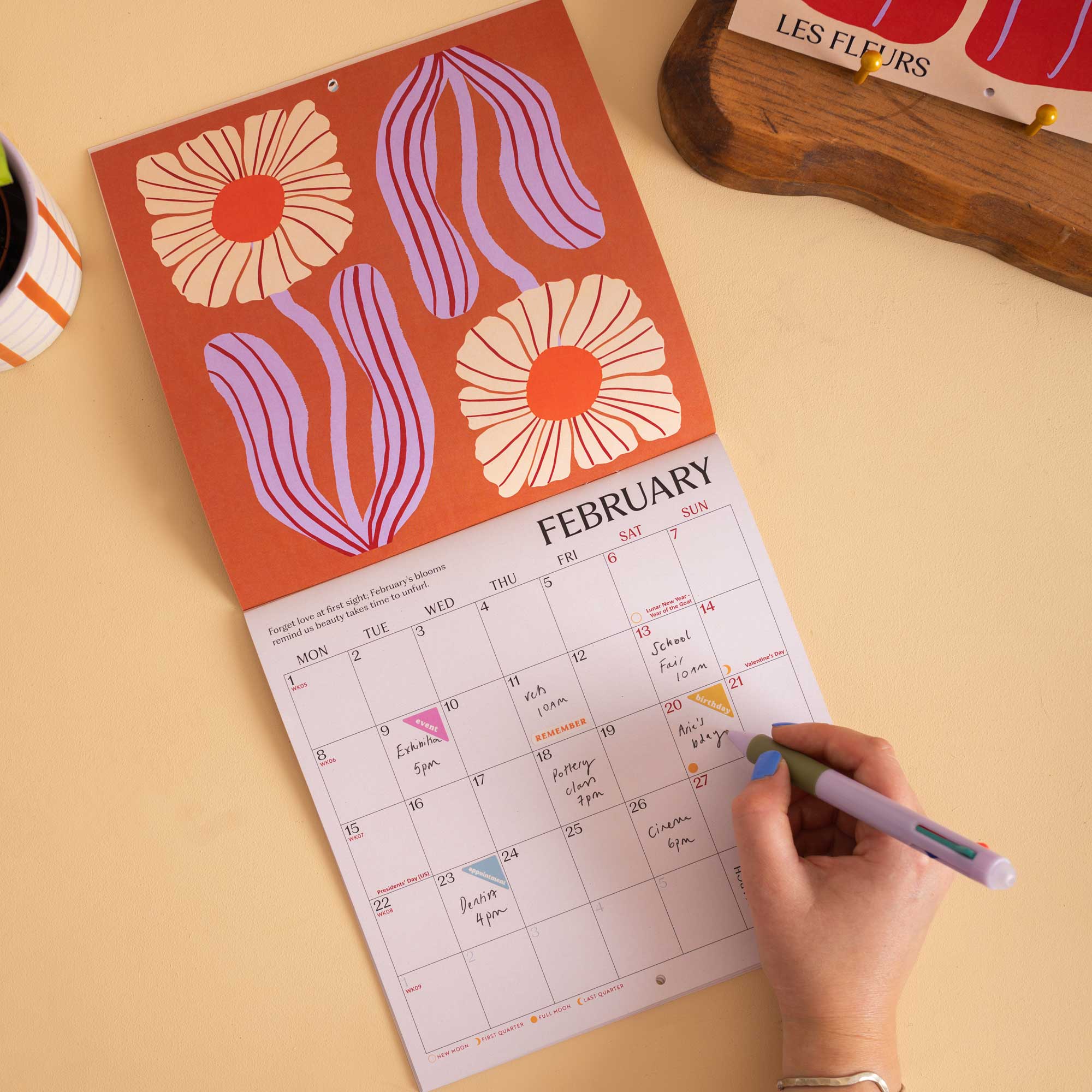 2027 Les Fleurs Wall Calendar