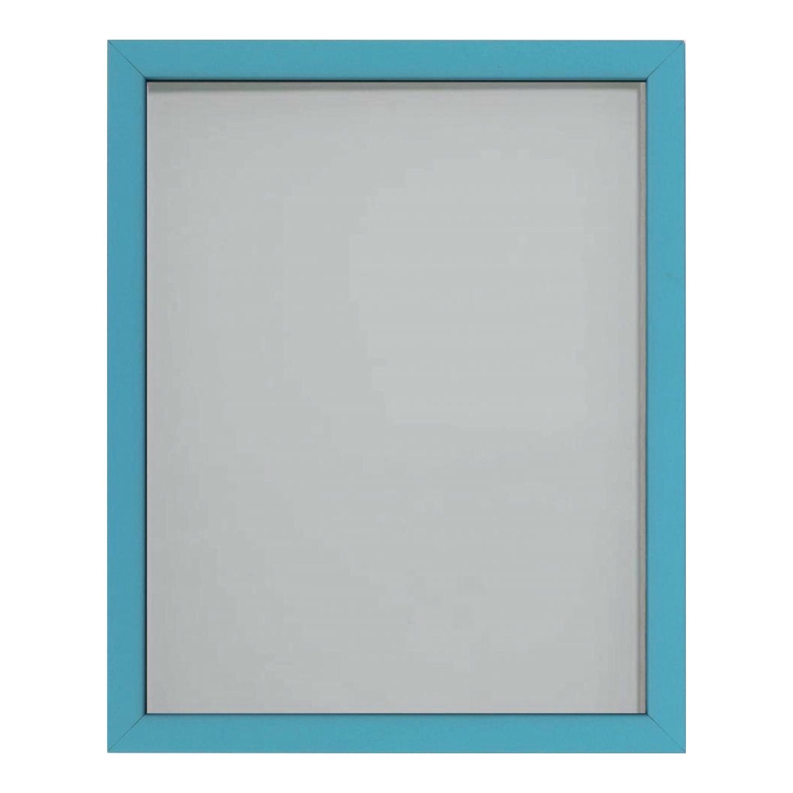 A lacquer-coated picture frame, made from pine with a glass front and backing made of MDF.