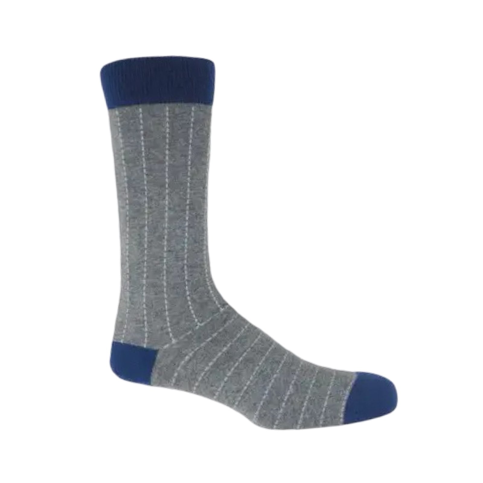 Colourful socks with stripes made from dashes and contrasting heel and toe, each sock has the dashes oppositely.
