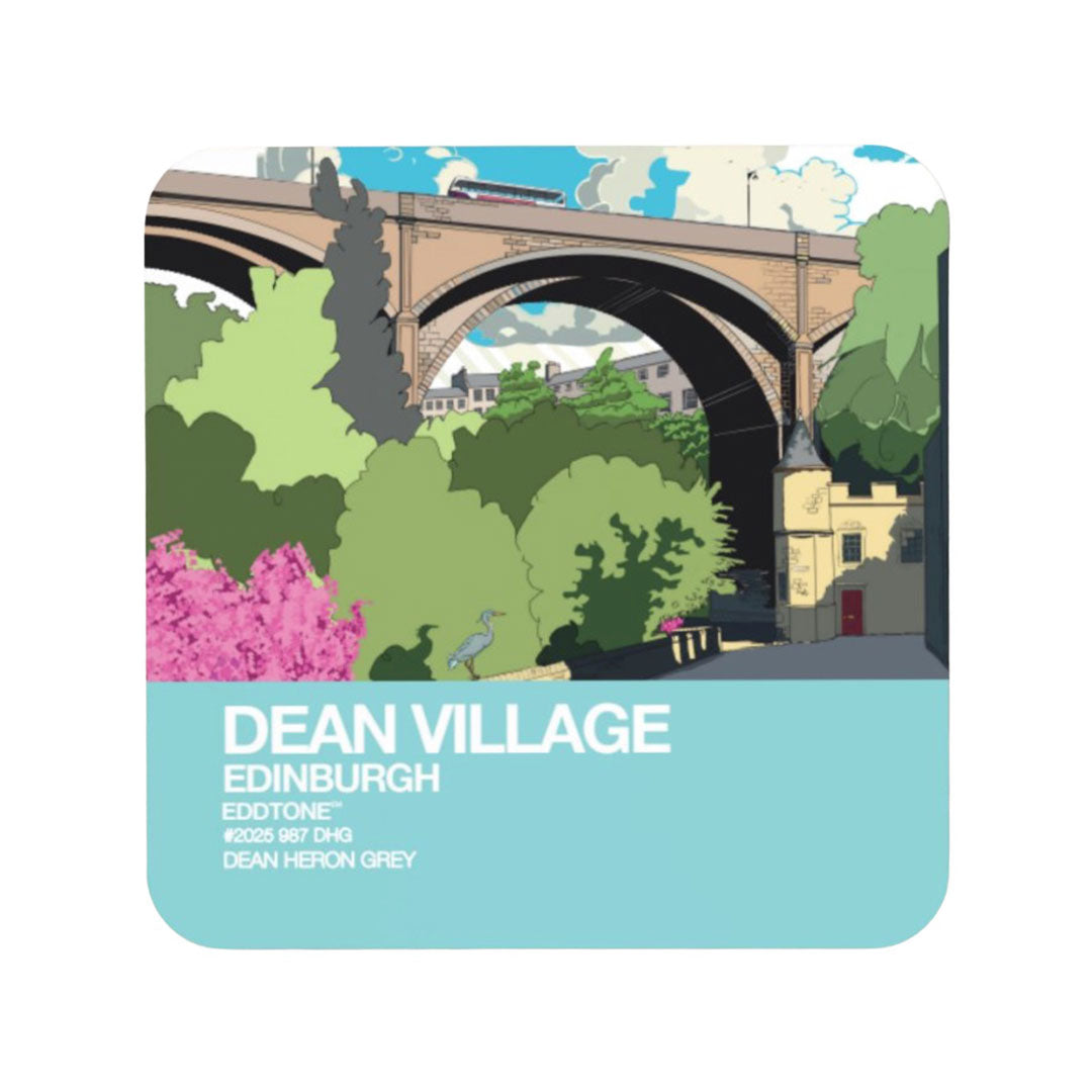 Coaster featuring an illustration of Dean Bridge, Edinburgh.