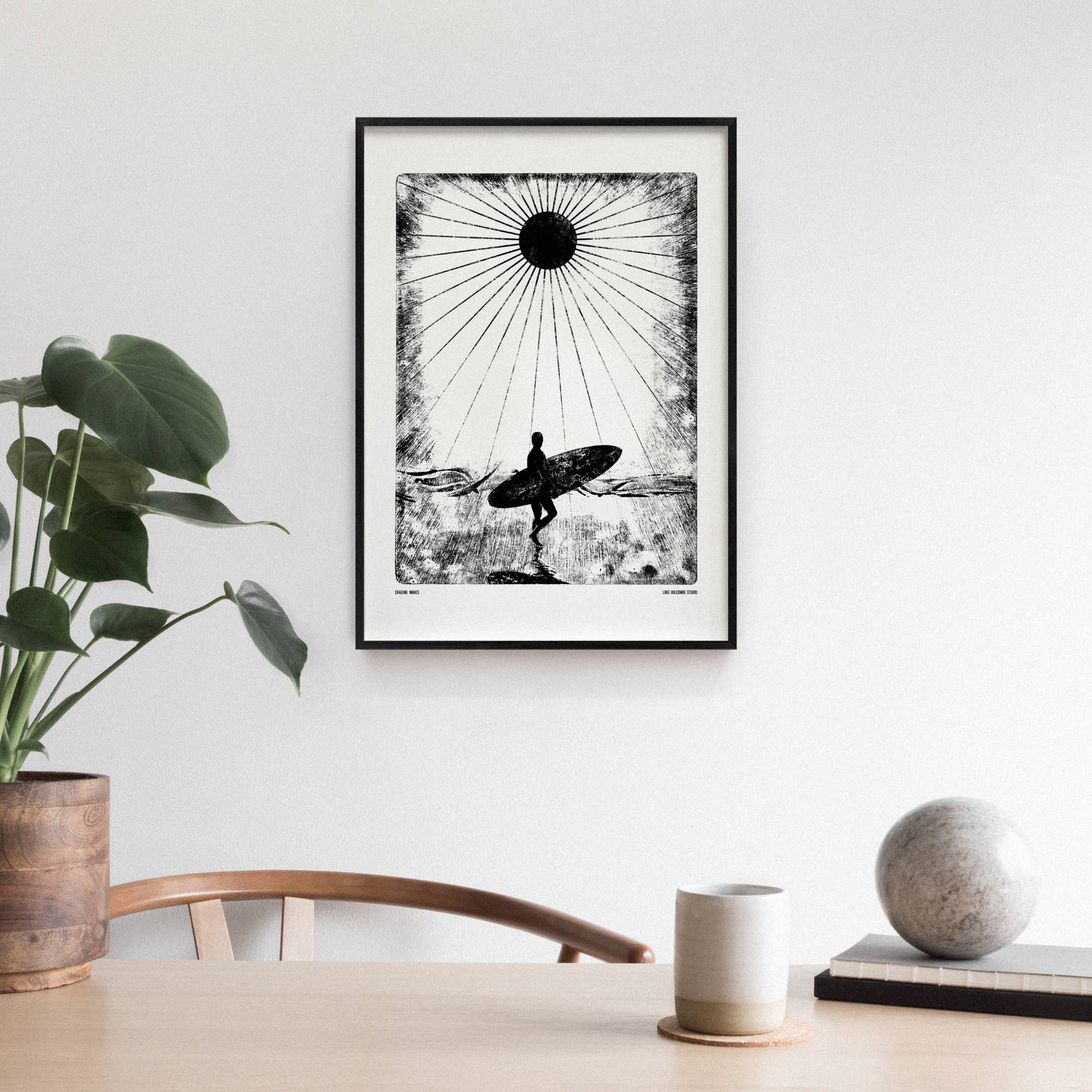 Chasing Waves Surfer Print