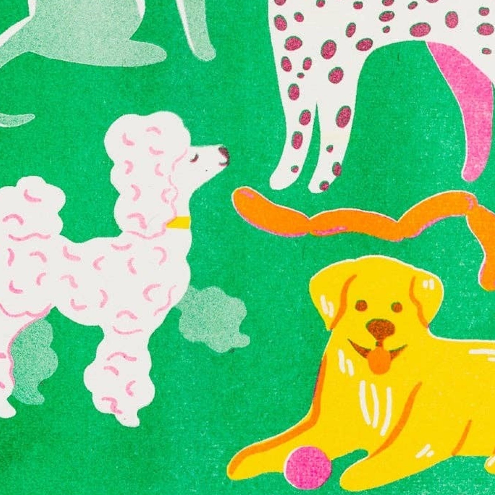 Dog Risograph Print