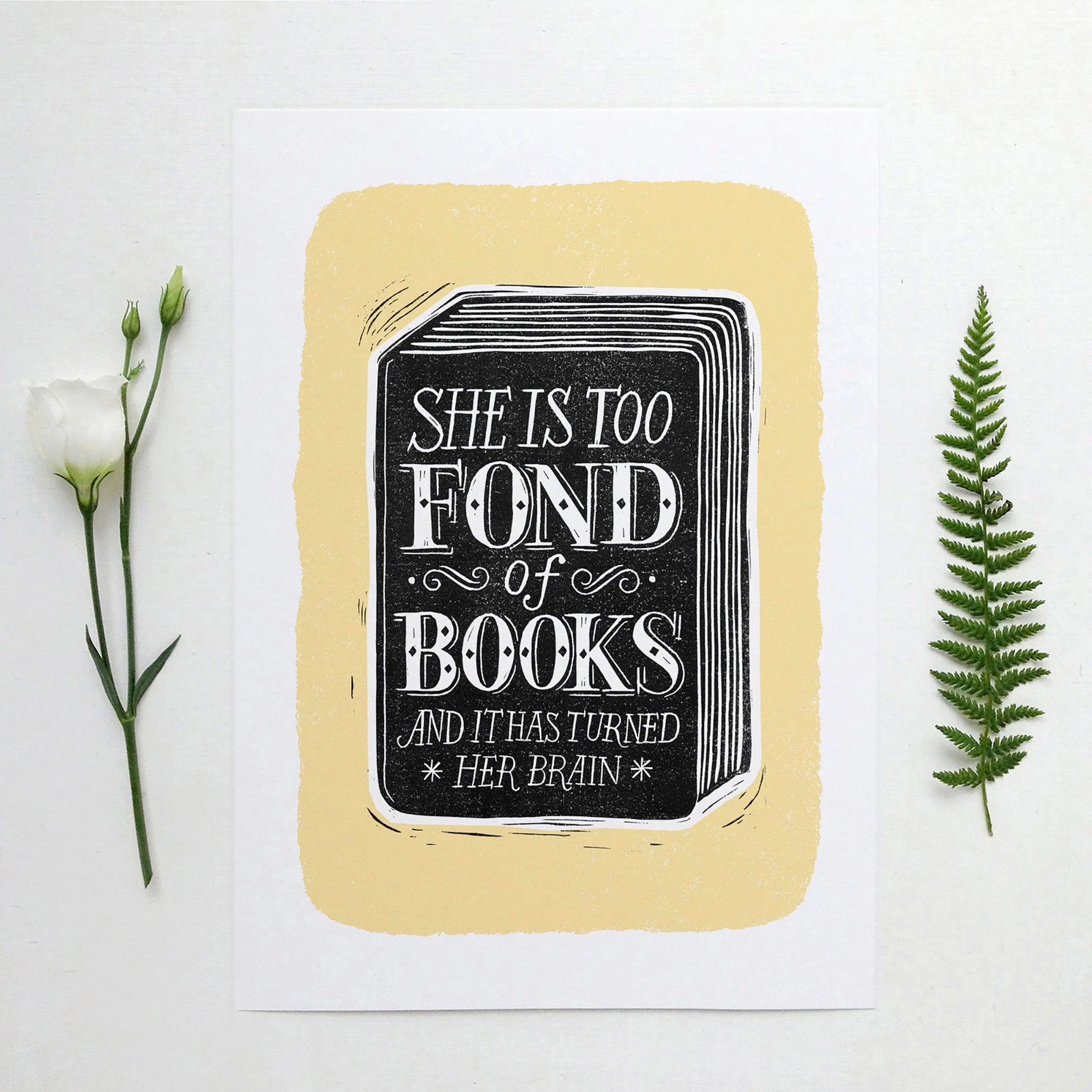 She is Too Fond of Books Print