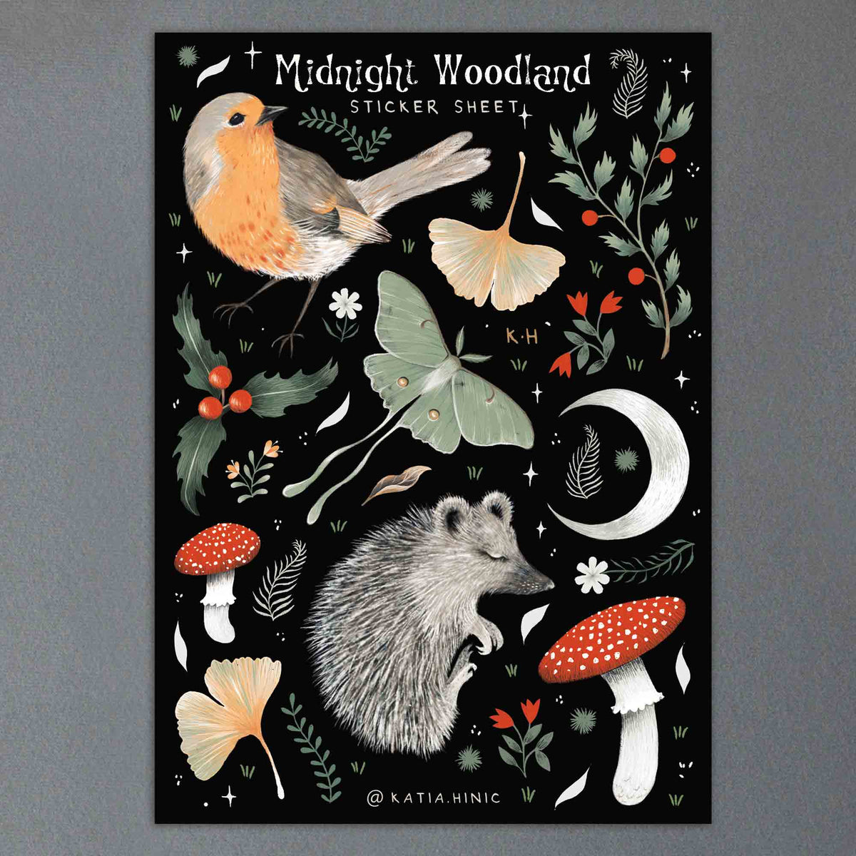 Midnight Woodland Sticker Sheet