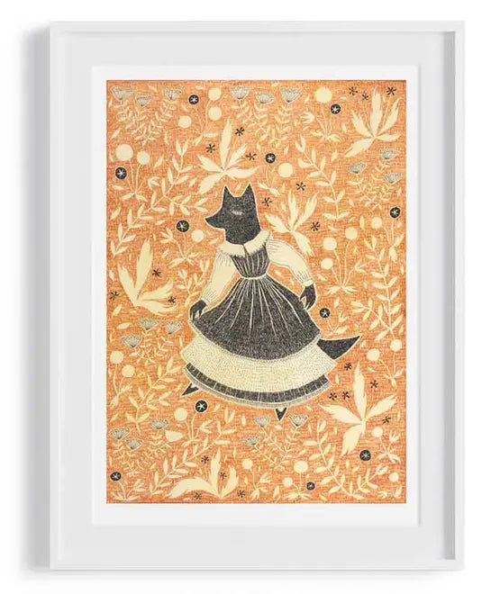 Dancing Fox Mini Print