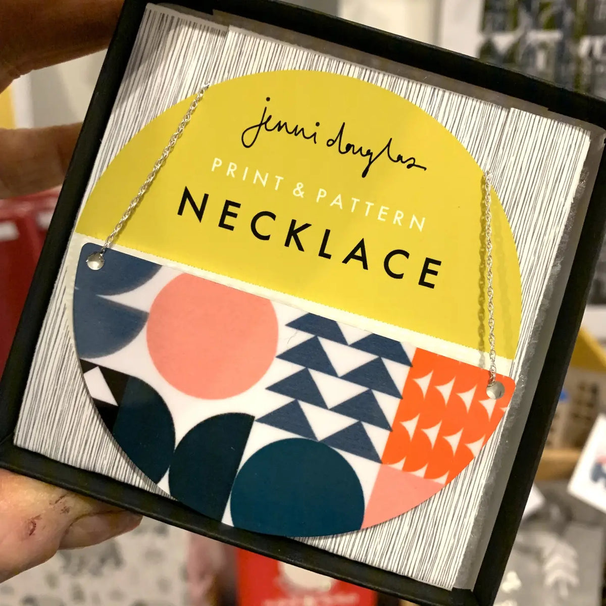 Geometric Arc Necklace Large