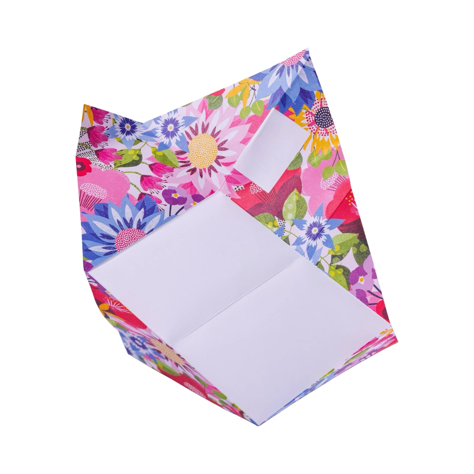 Paper featuring a colourful floral design.