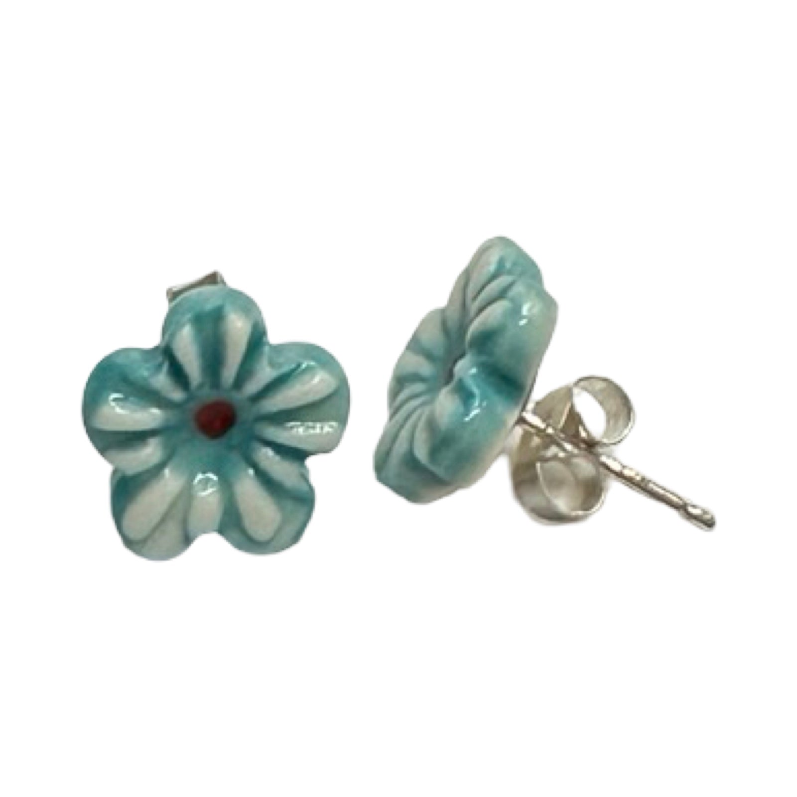 Flower Porcelain Stud Earrings