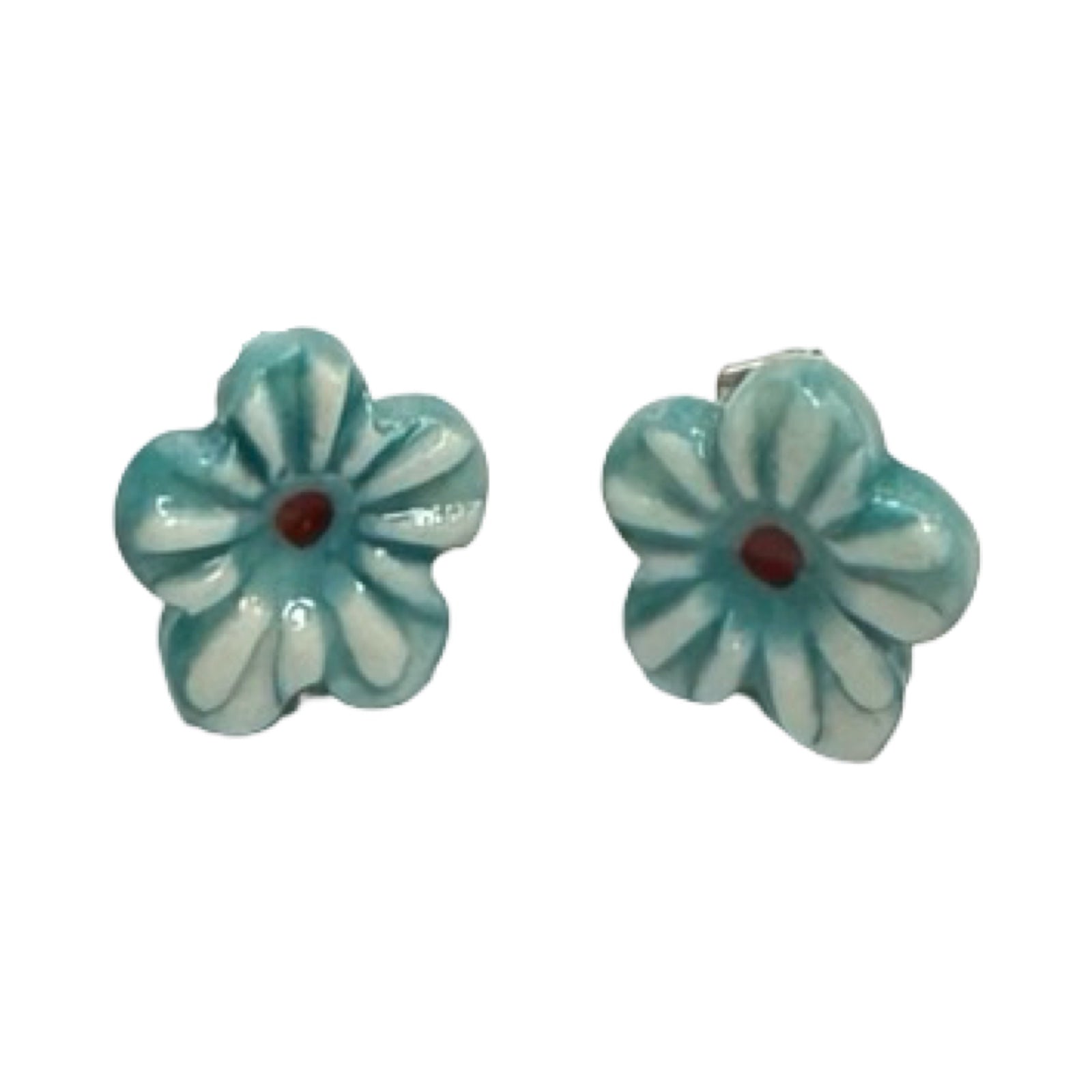 Flower Porcelain Stud Earrings