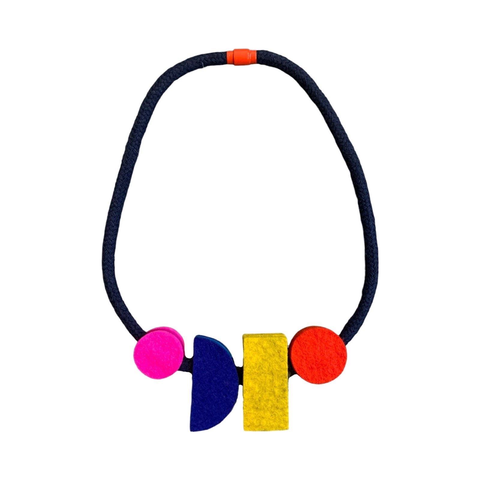 Geometric Shapes Felt Necklace