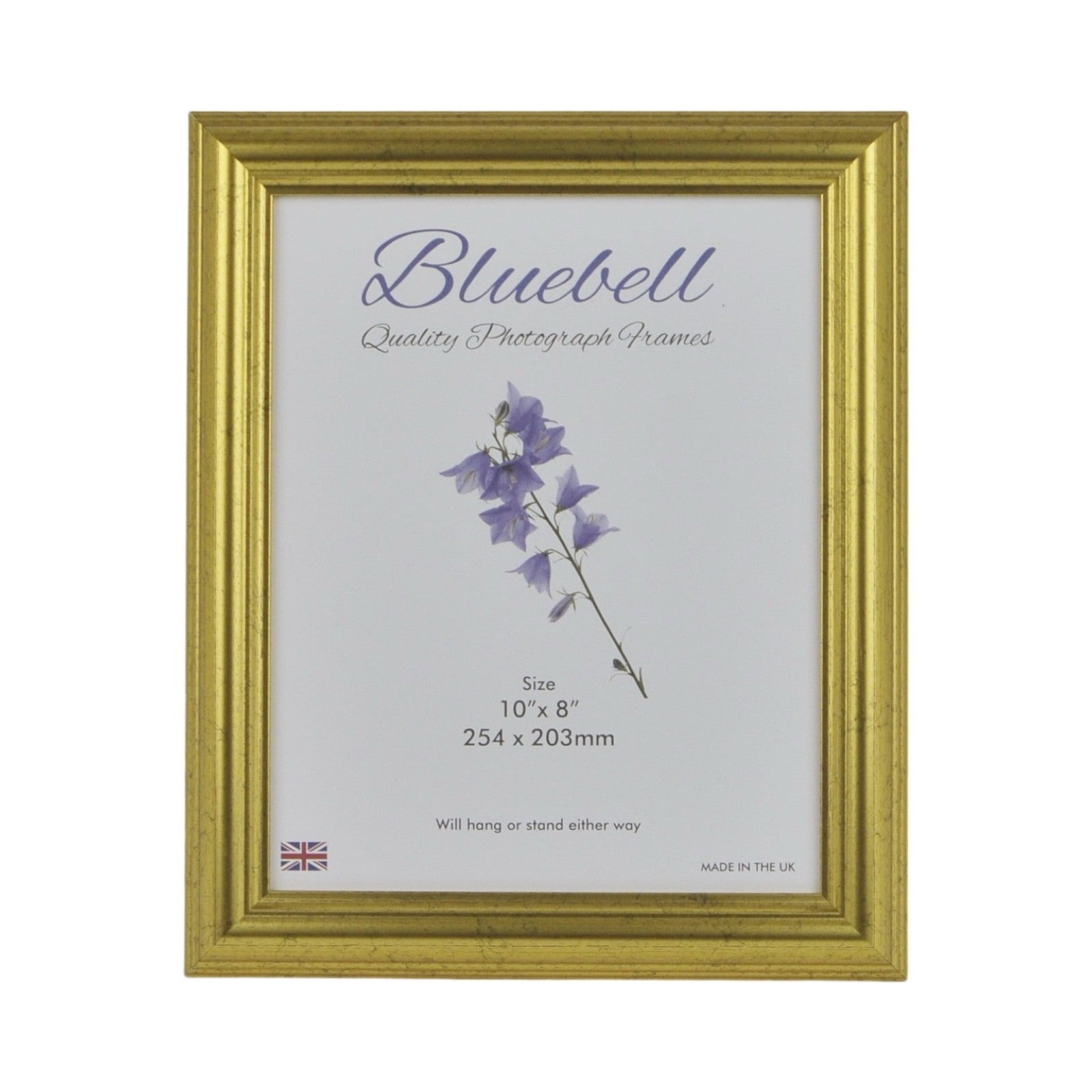 A wooden gold coloured picture frame