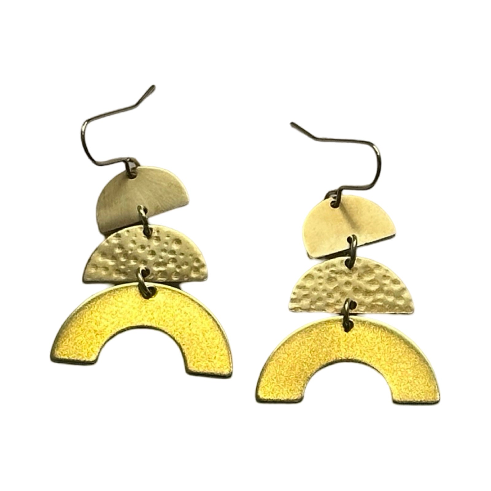 Graphic Brass Earrings