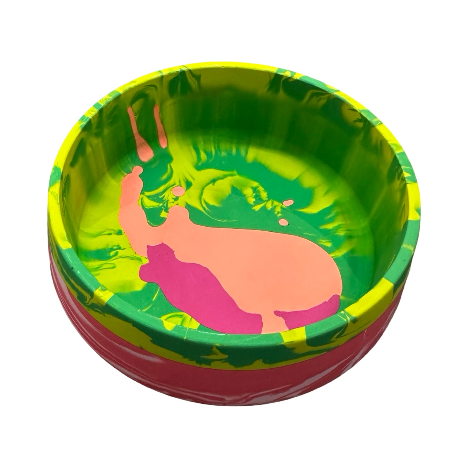 Colourful bowl on a white background.