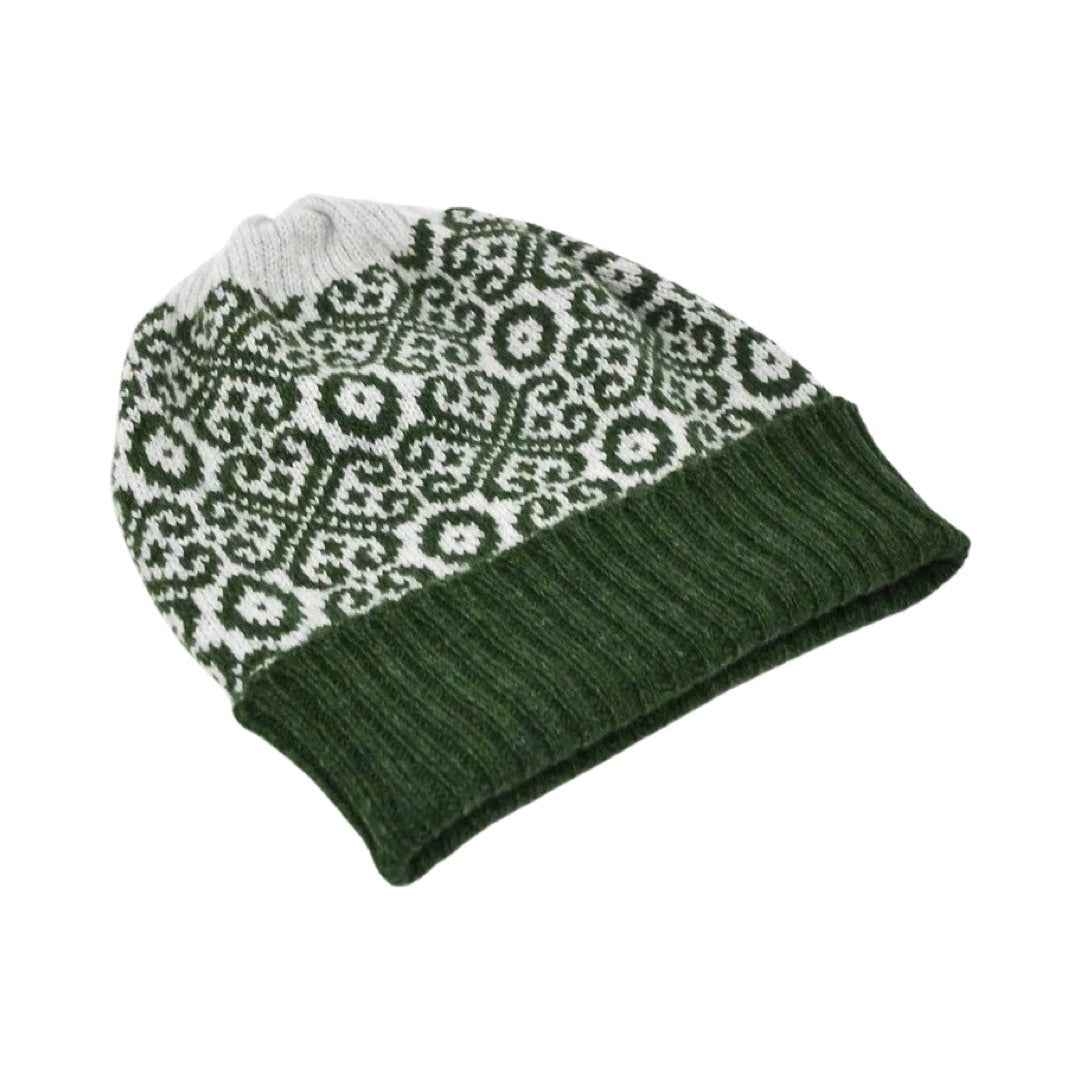 This gorgeous woollen beanie hat is handmade using the softest Scottish spun lambswool.