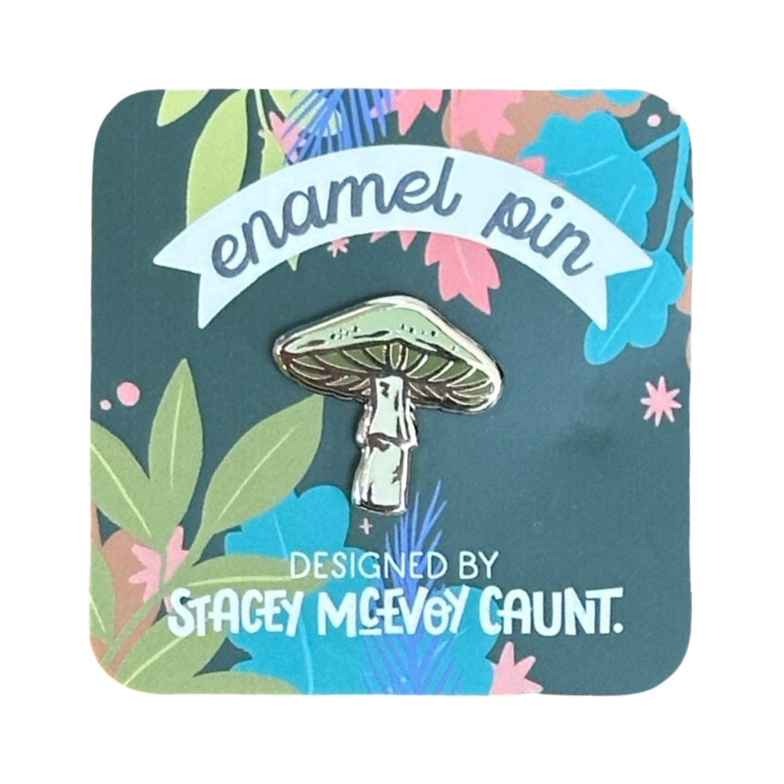 Green Mushroom Enamel Pin