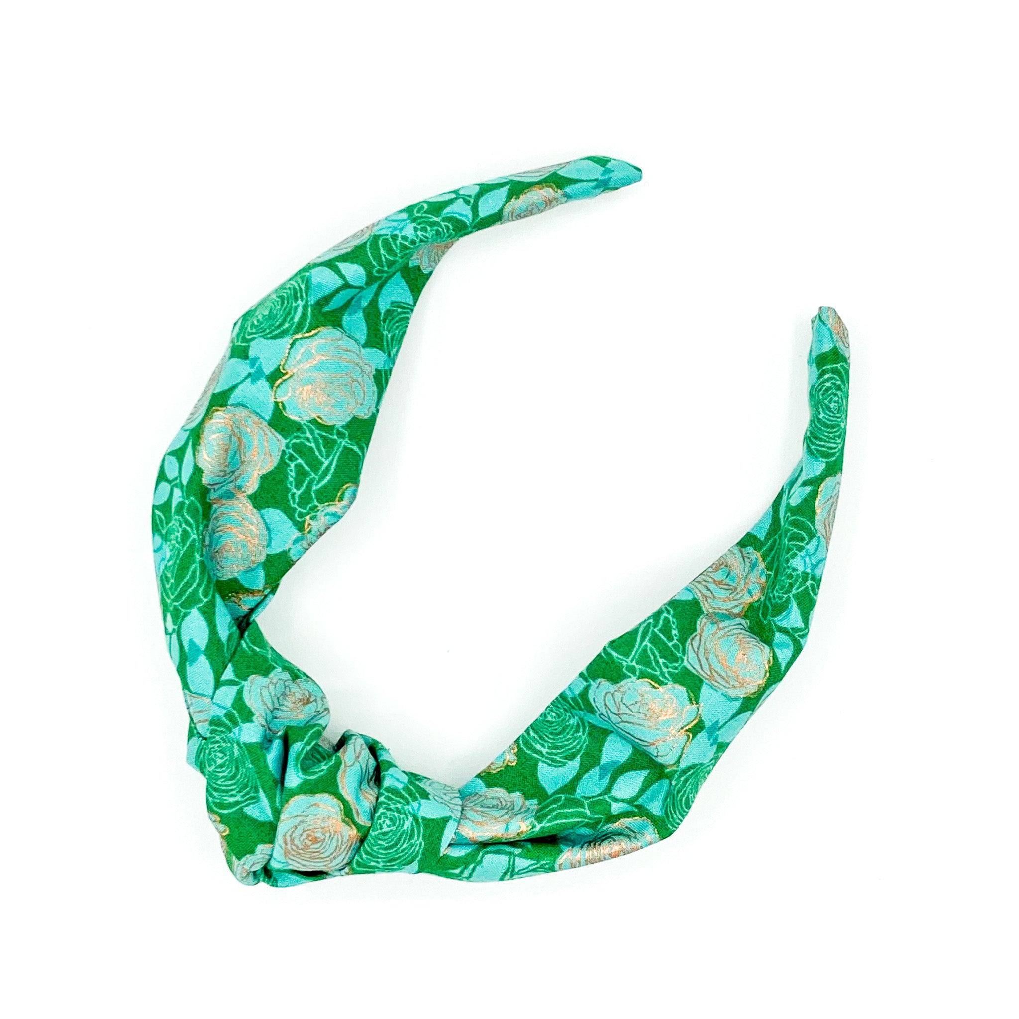 Green Rose Top Knot Alice Band
