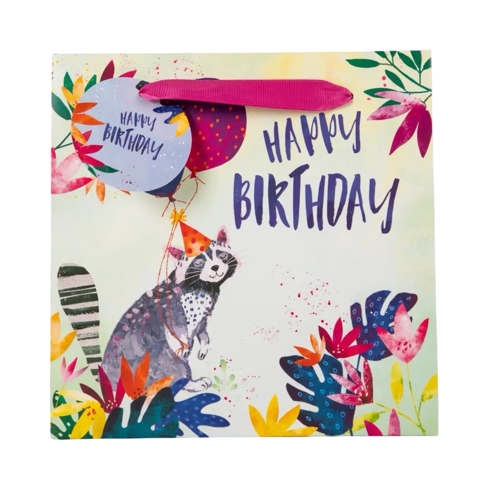 Happy Birthday Raccoon Gift Bag