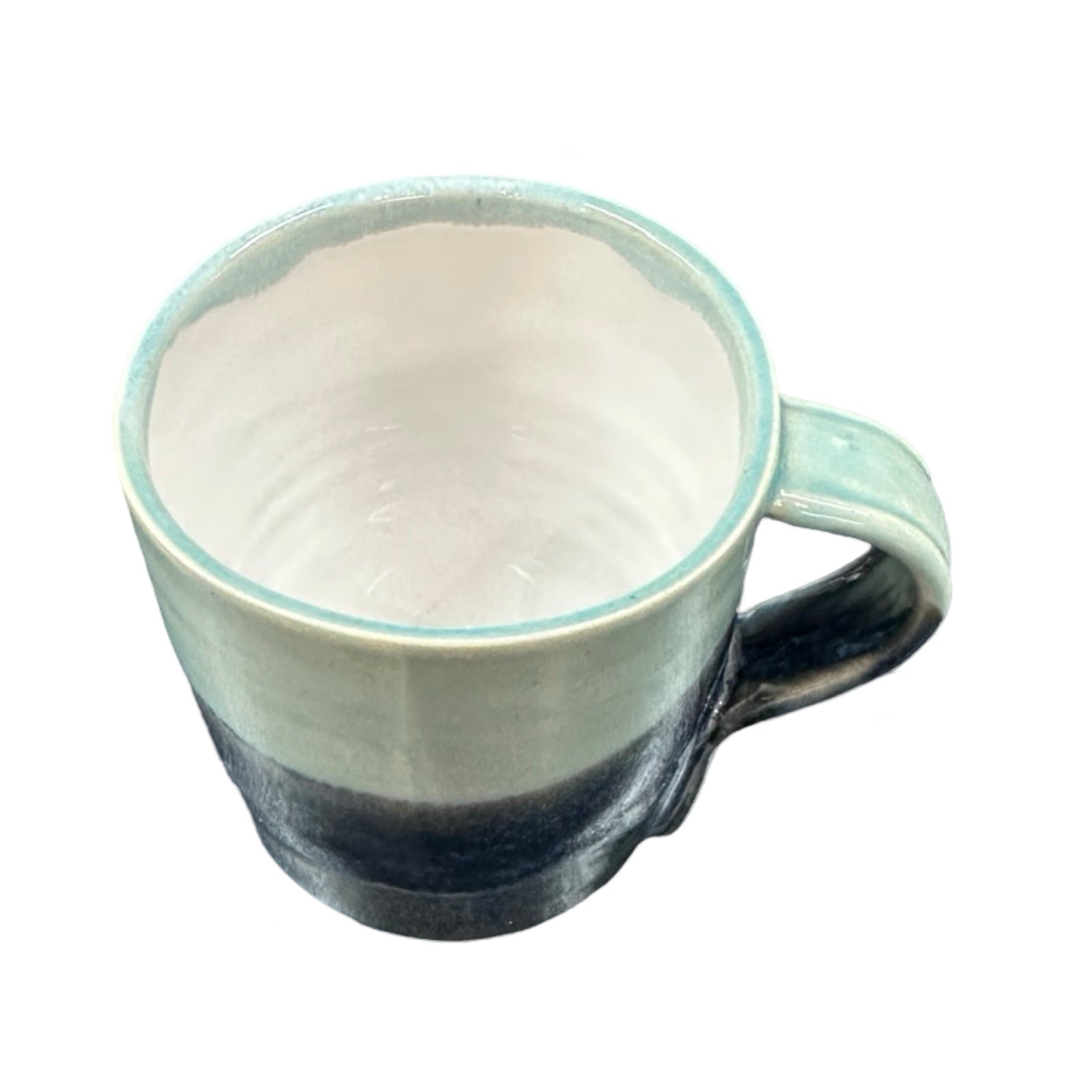 Handmade mug inspired by the Scottish landscape, white inside.