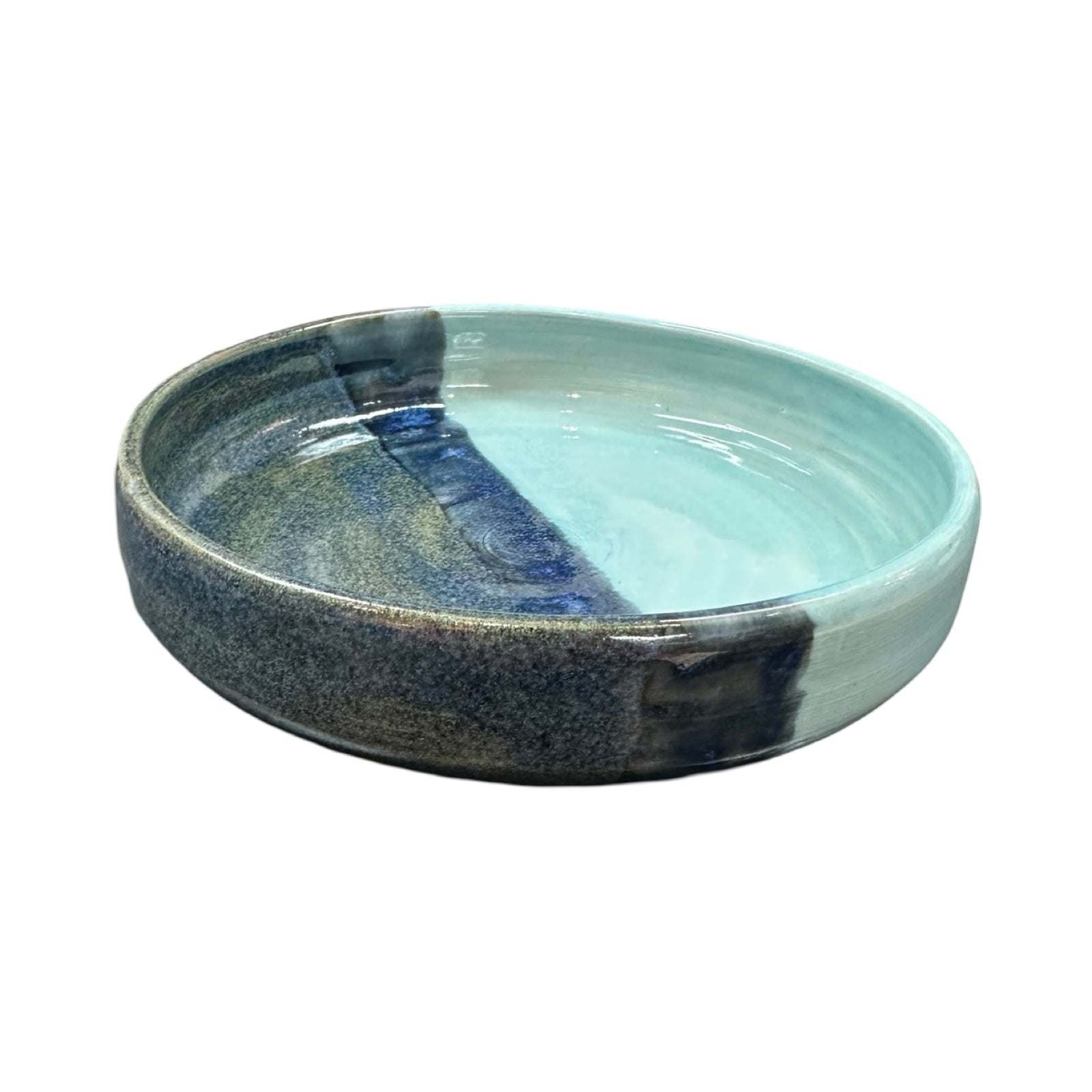 Handmade landscape ceramic bowl.