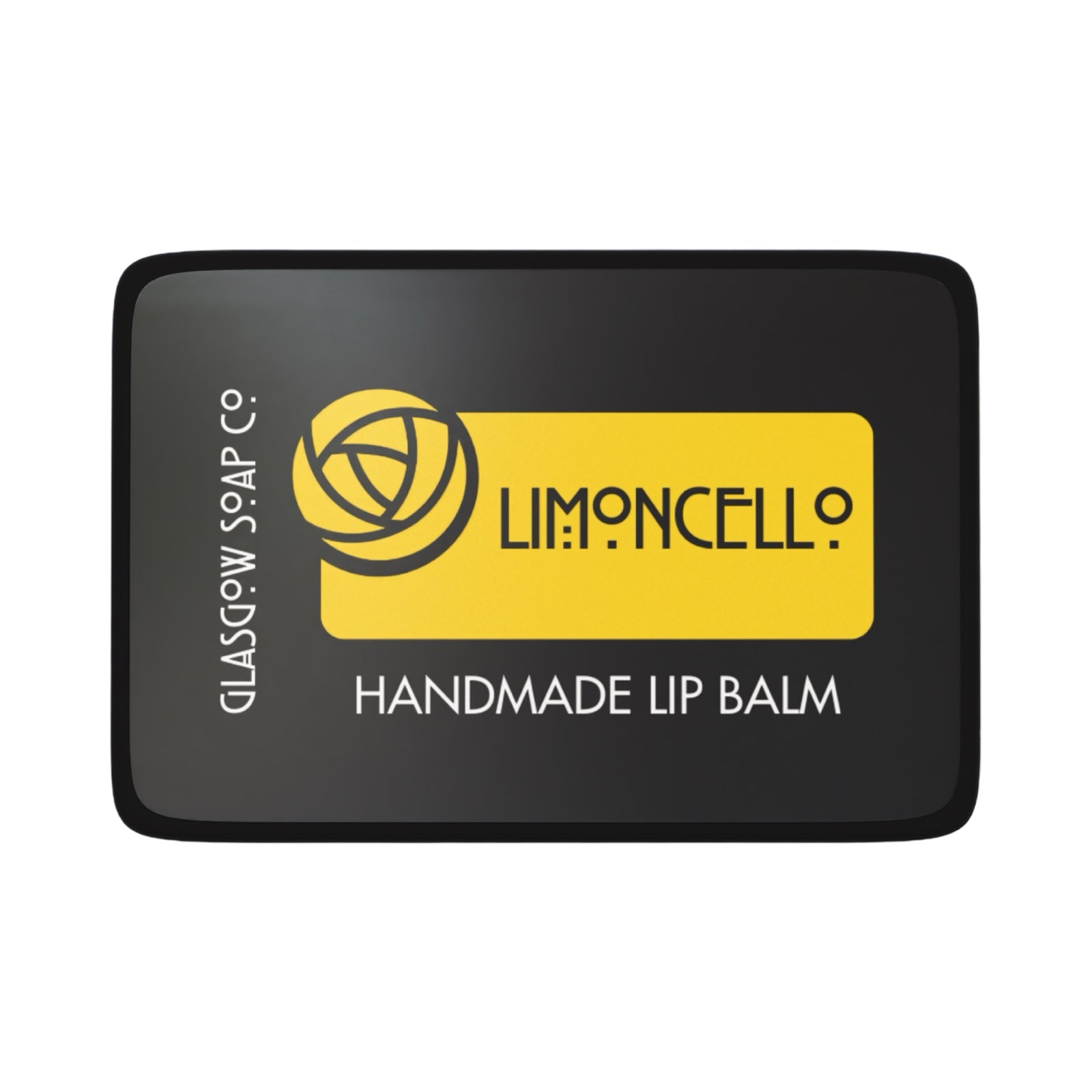 A small black tin of limoncello ip balm.