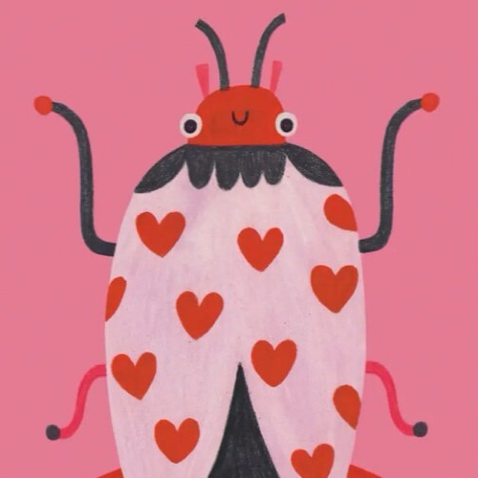 Lovebug card close up.