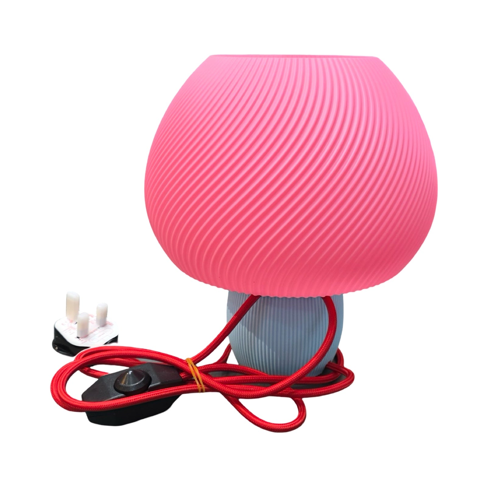 Mushroom Lamp Pink and Turquoise
