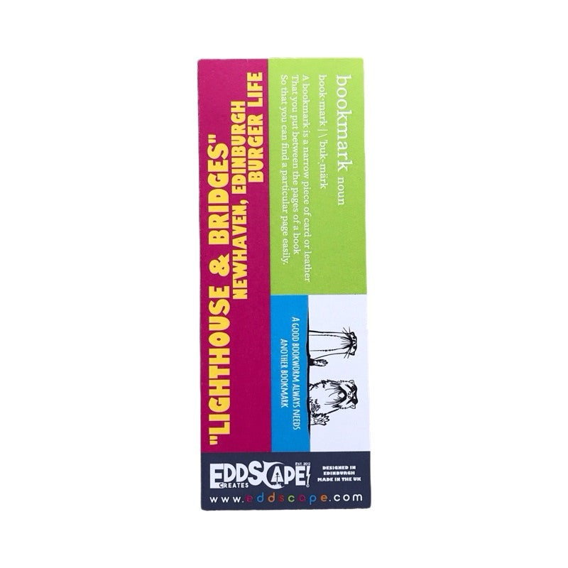 Bookmark featuring an illustration of the lighthouse at Newhaven in Edinburgh