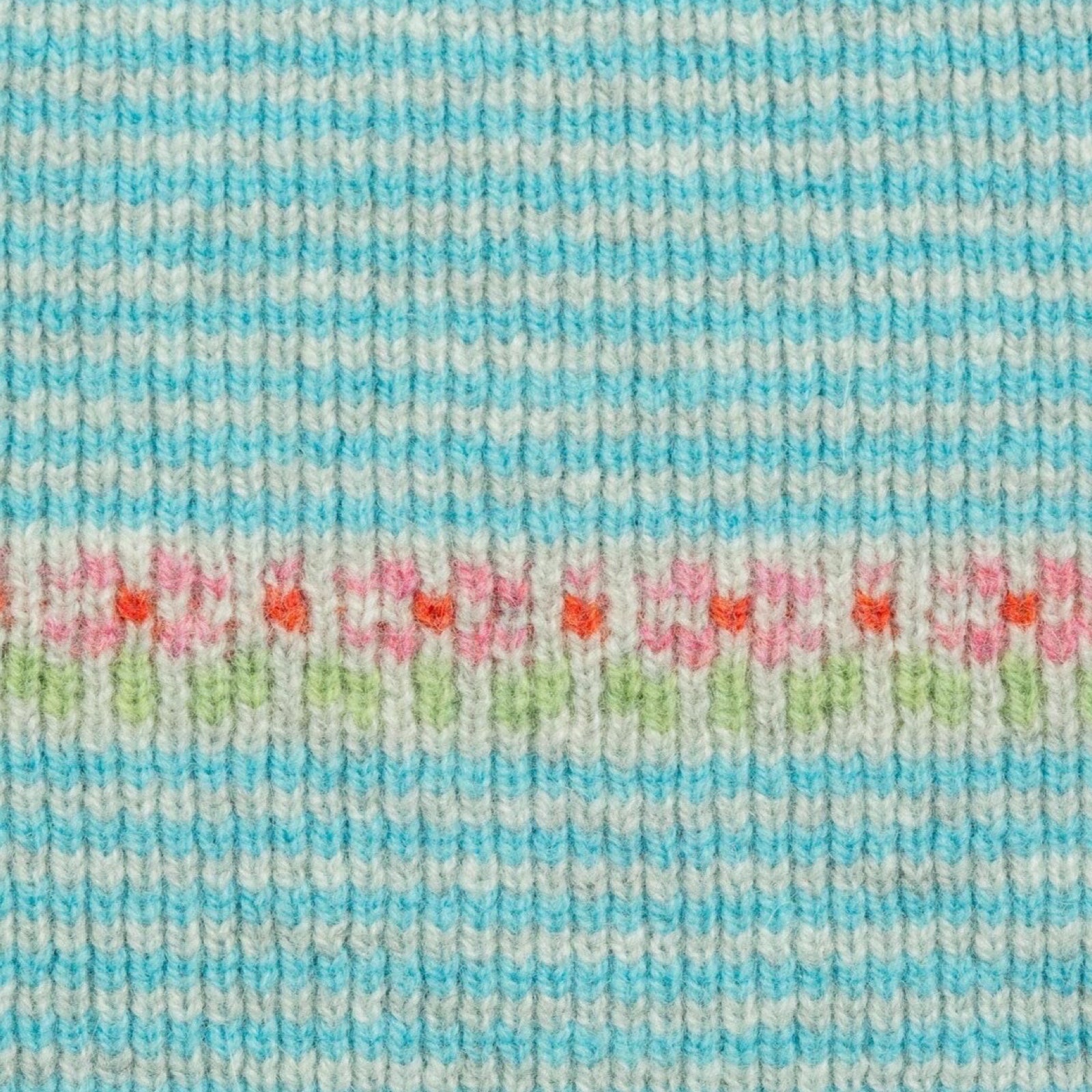 This turquoise striped soft and cosy snood will help to keep you cosy this winter.