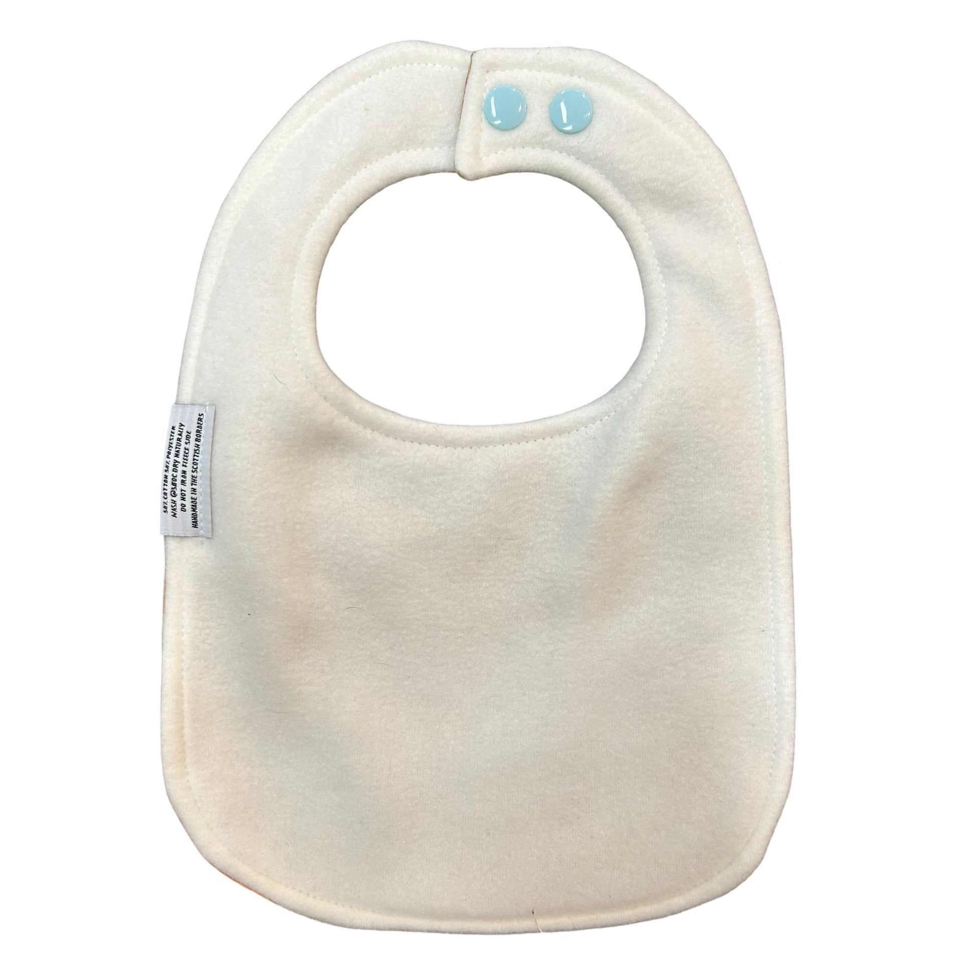 Fleece reverse of the baby bib