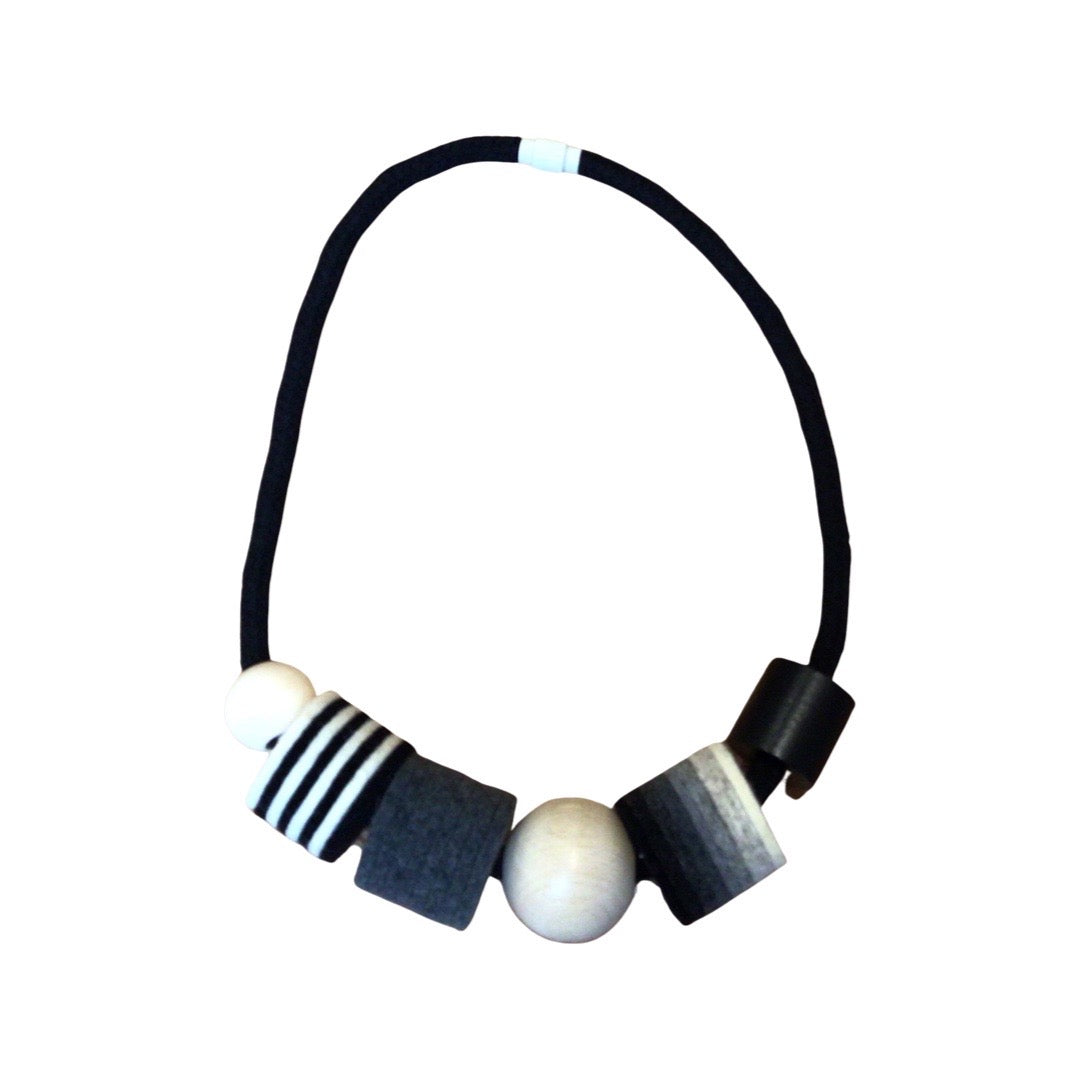 Shapes Felt and Bead Necklace