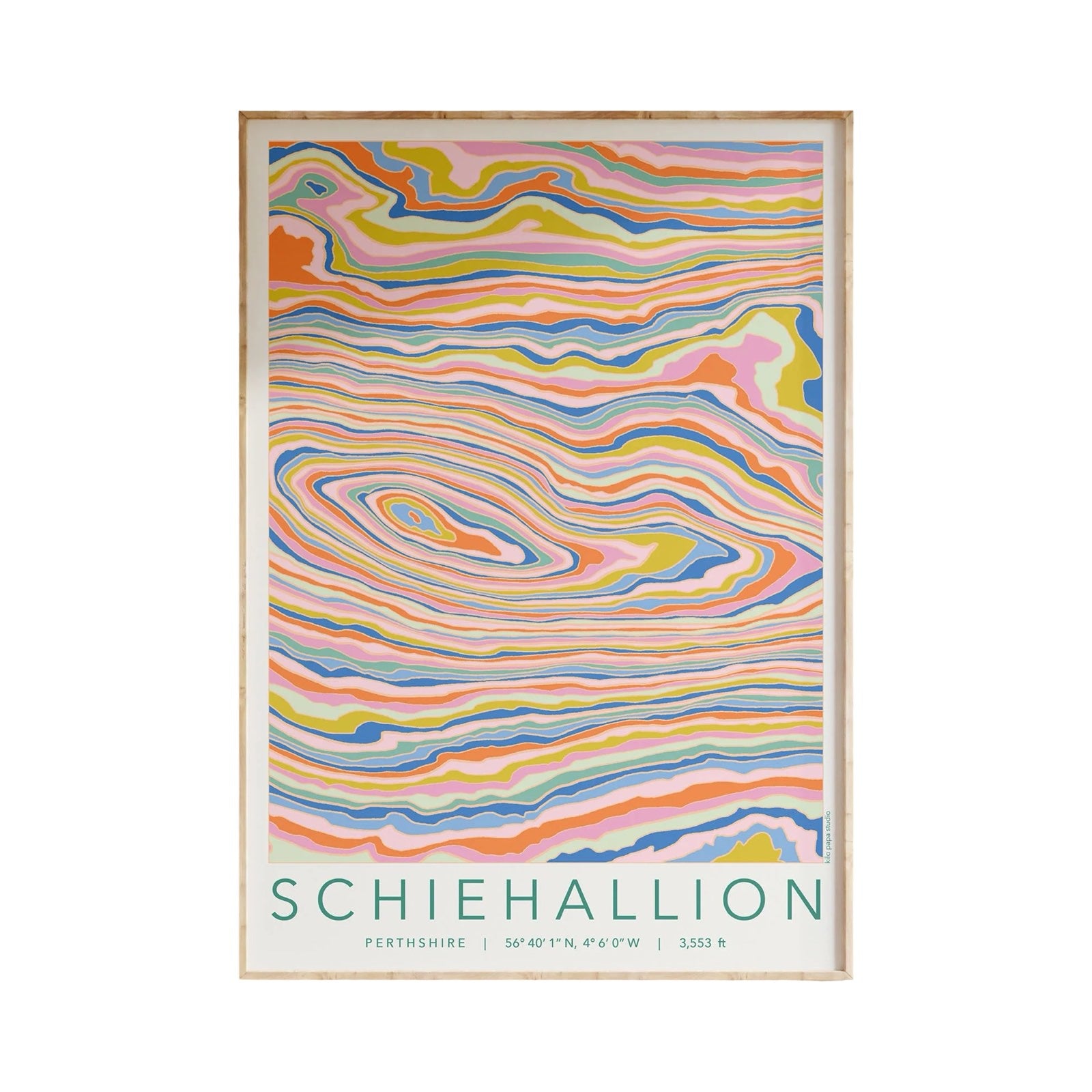 Schiehallion Topography Map Print
