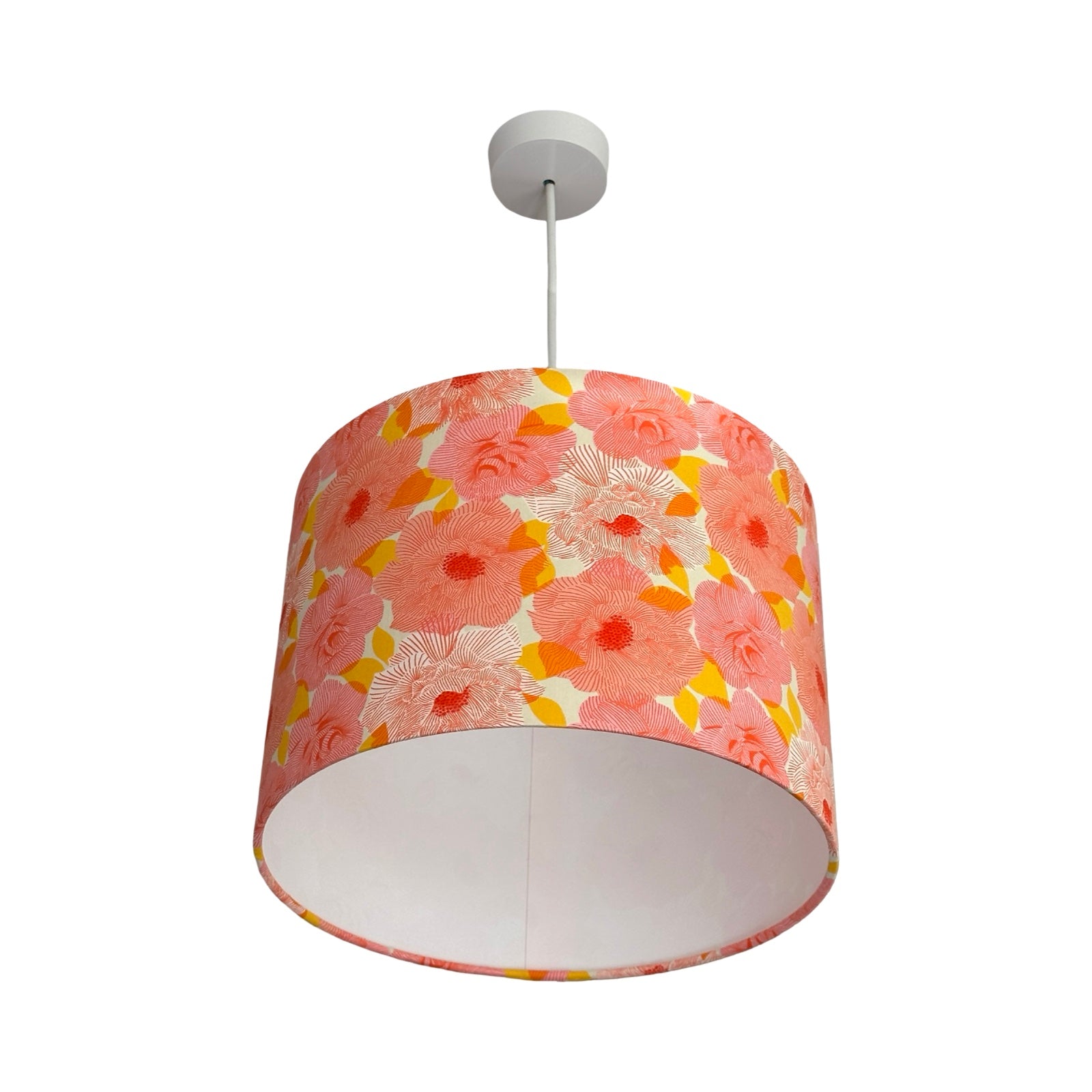Pastel Roses Pink Drum Lampshade