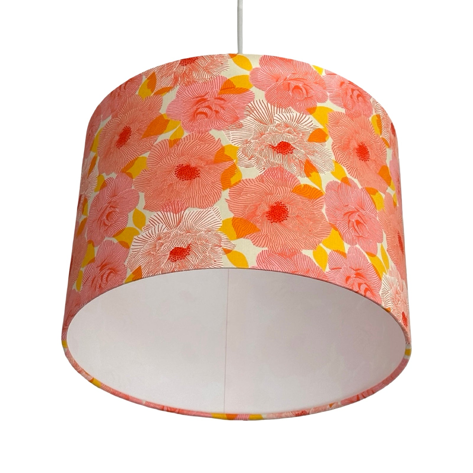 Pastel Roses Pink Drum Lampshade