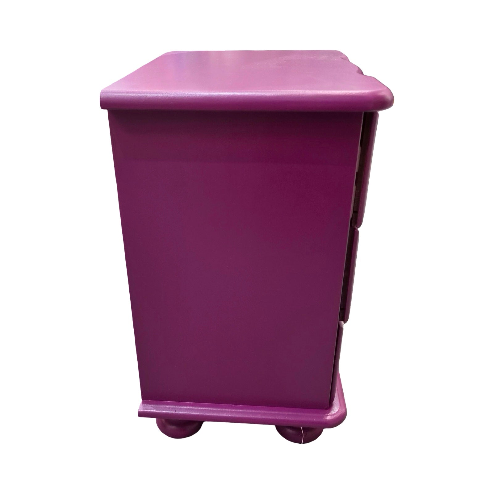 Purple draws with feet on a white background.
