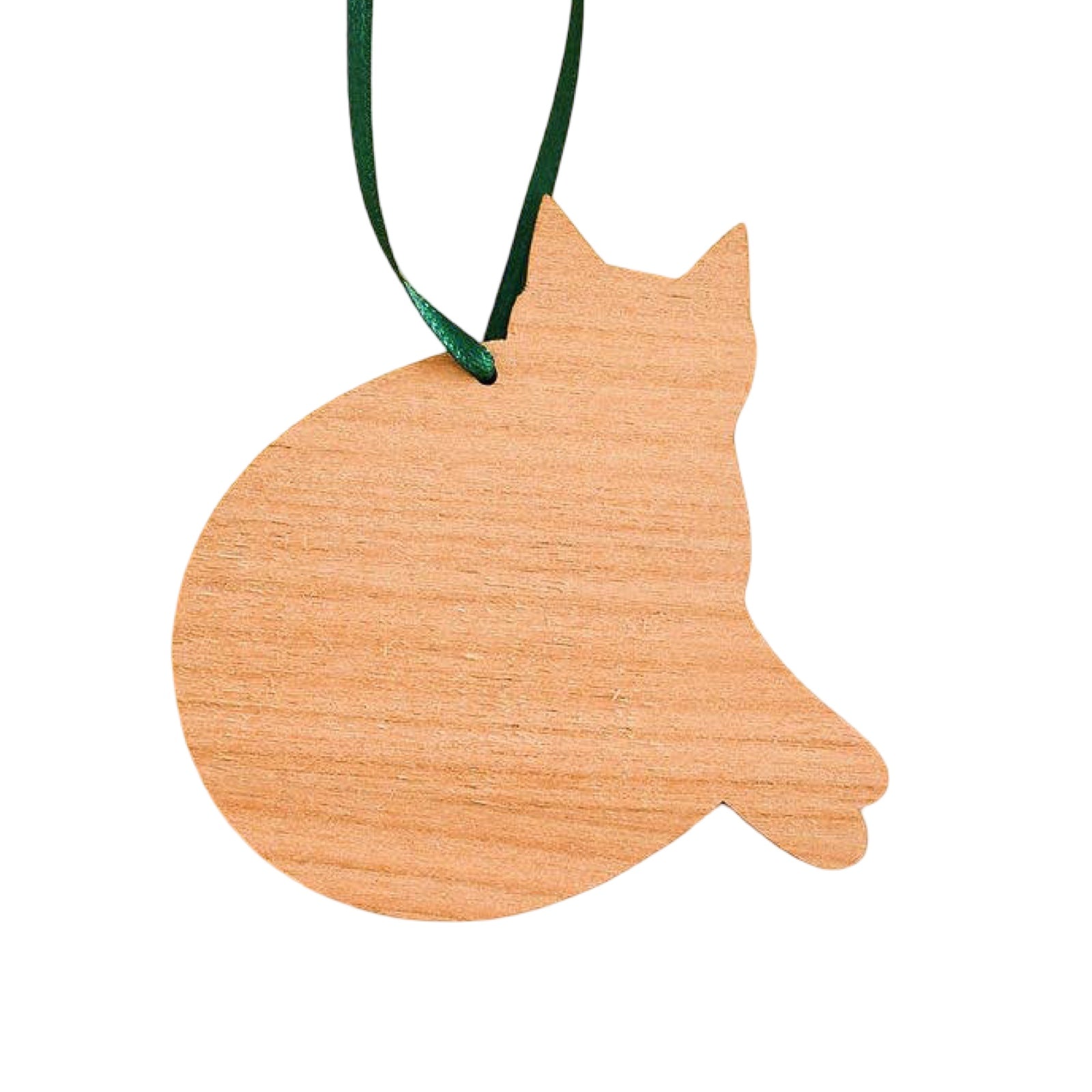 Pink Spotty Cat Wooden Hanging Ornament