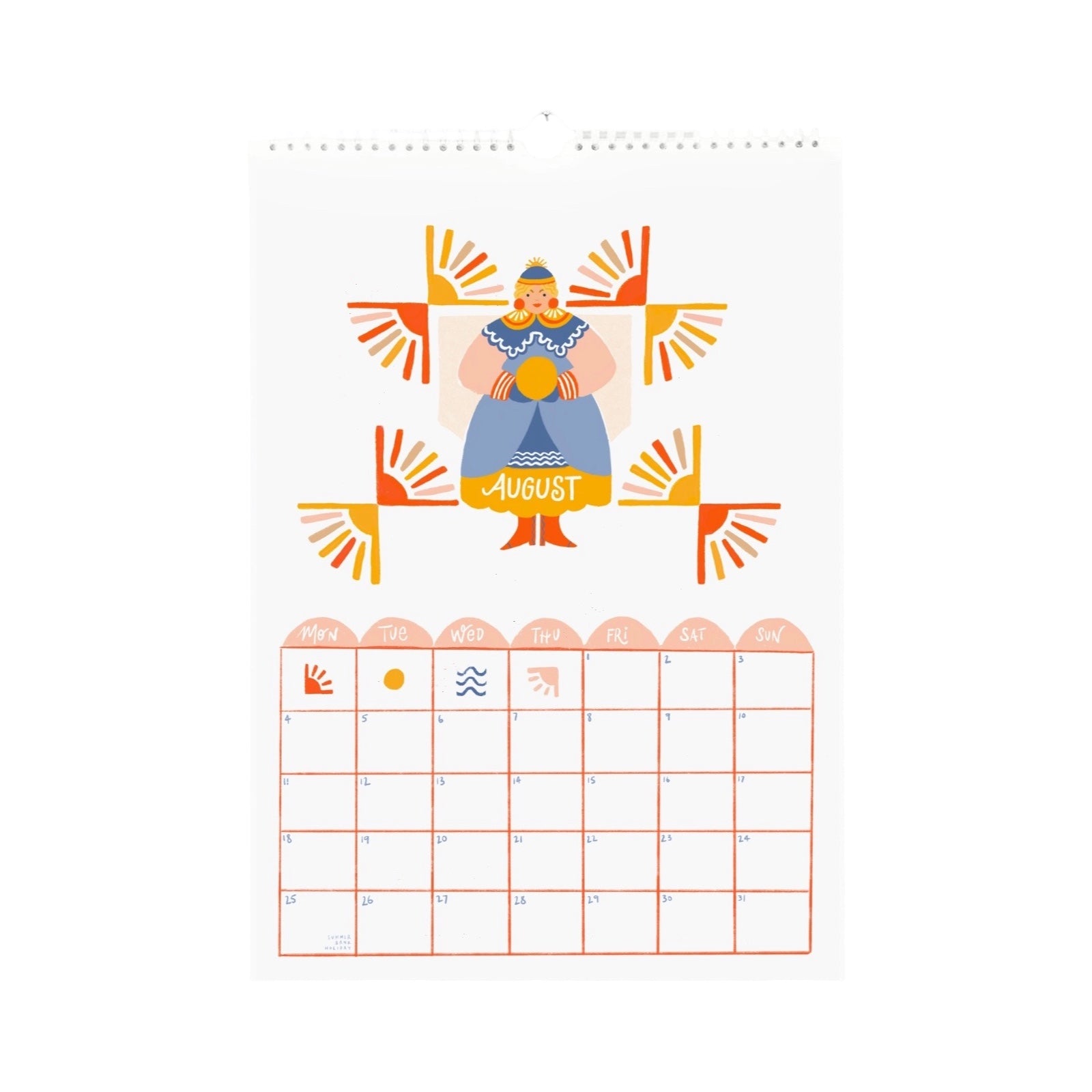 2026 Folk Ladies Wall Calendar