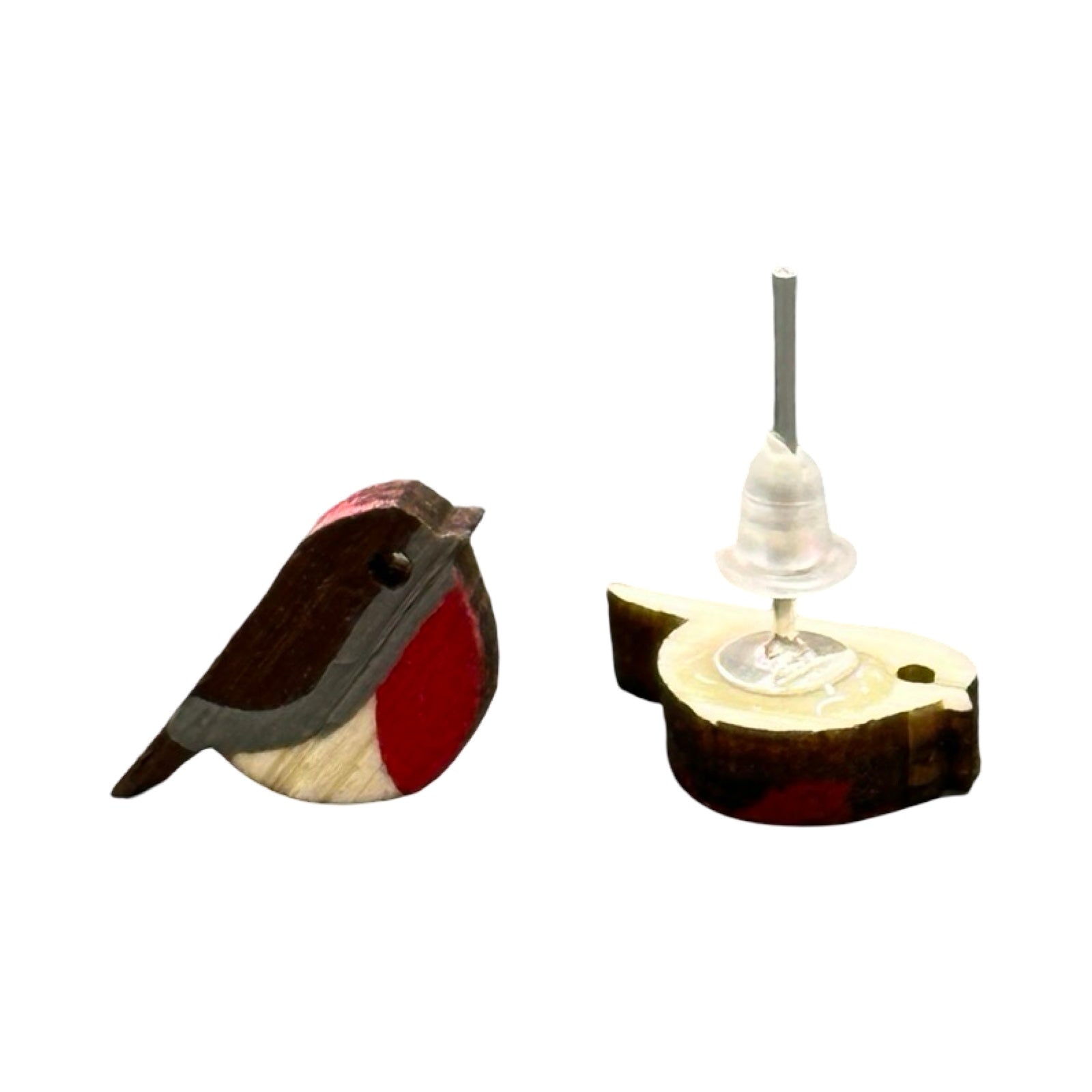 Robin Bamboo Stud Earrings