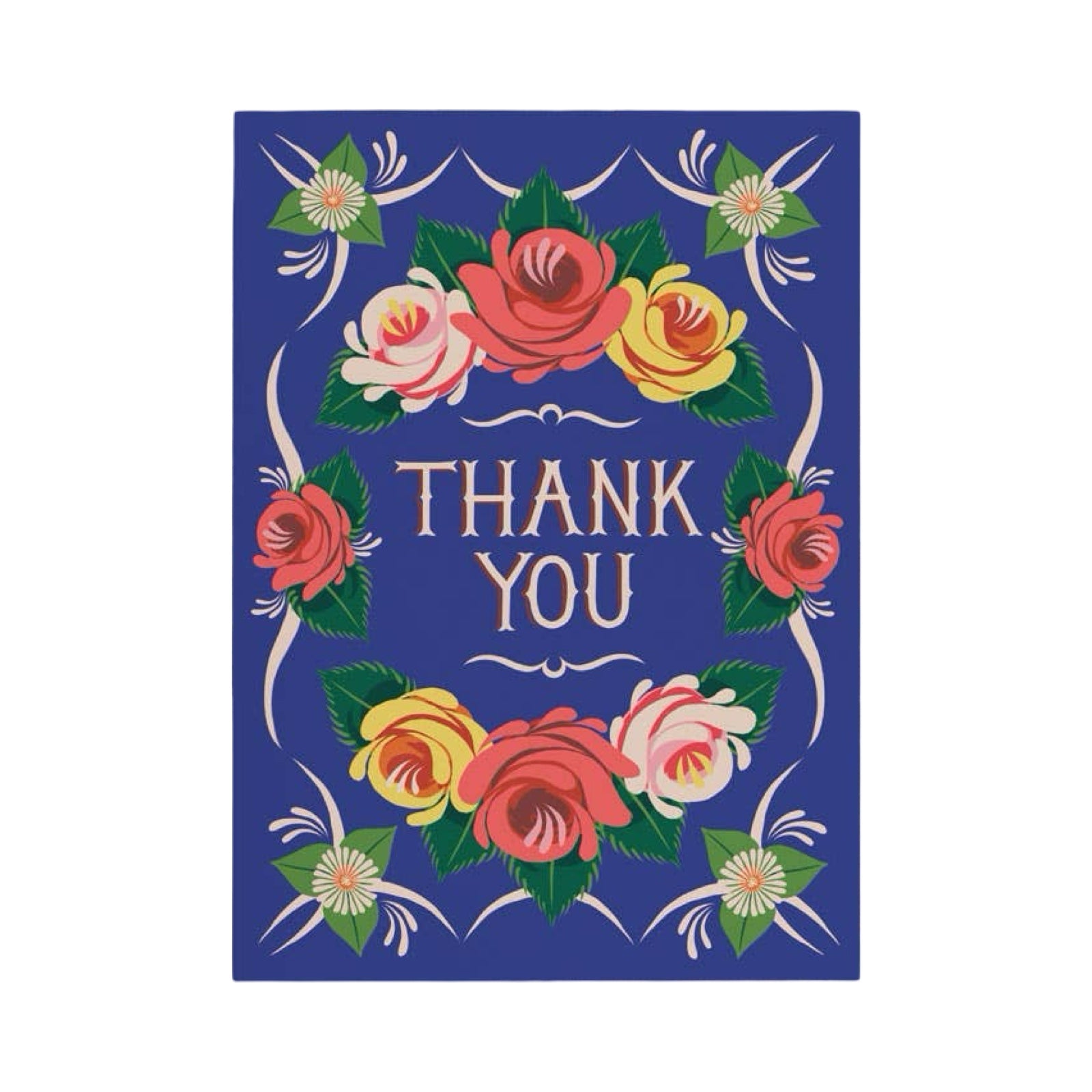 Roses and Castles Folk Thank You Card