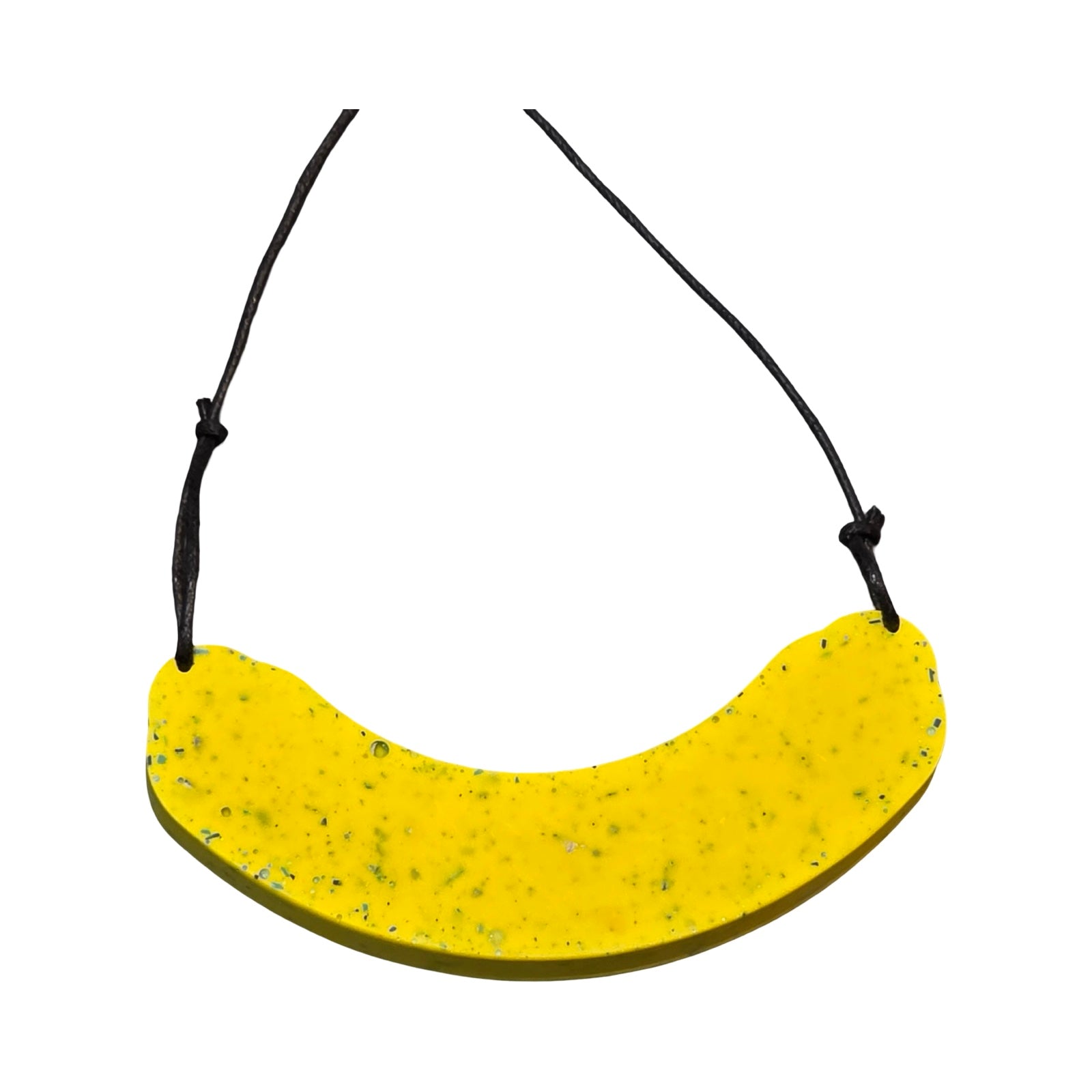 Yellow Rigatoni Pendant Necklace