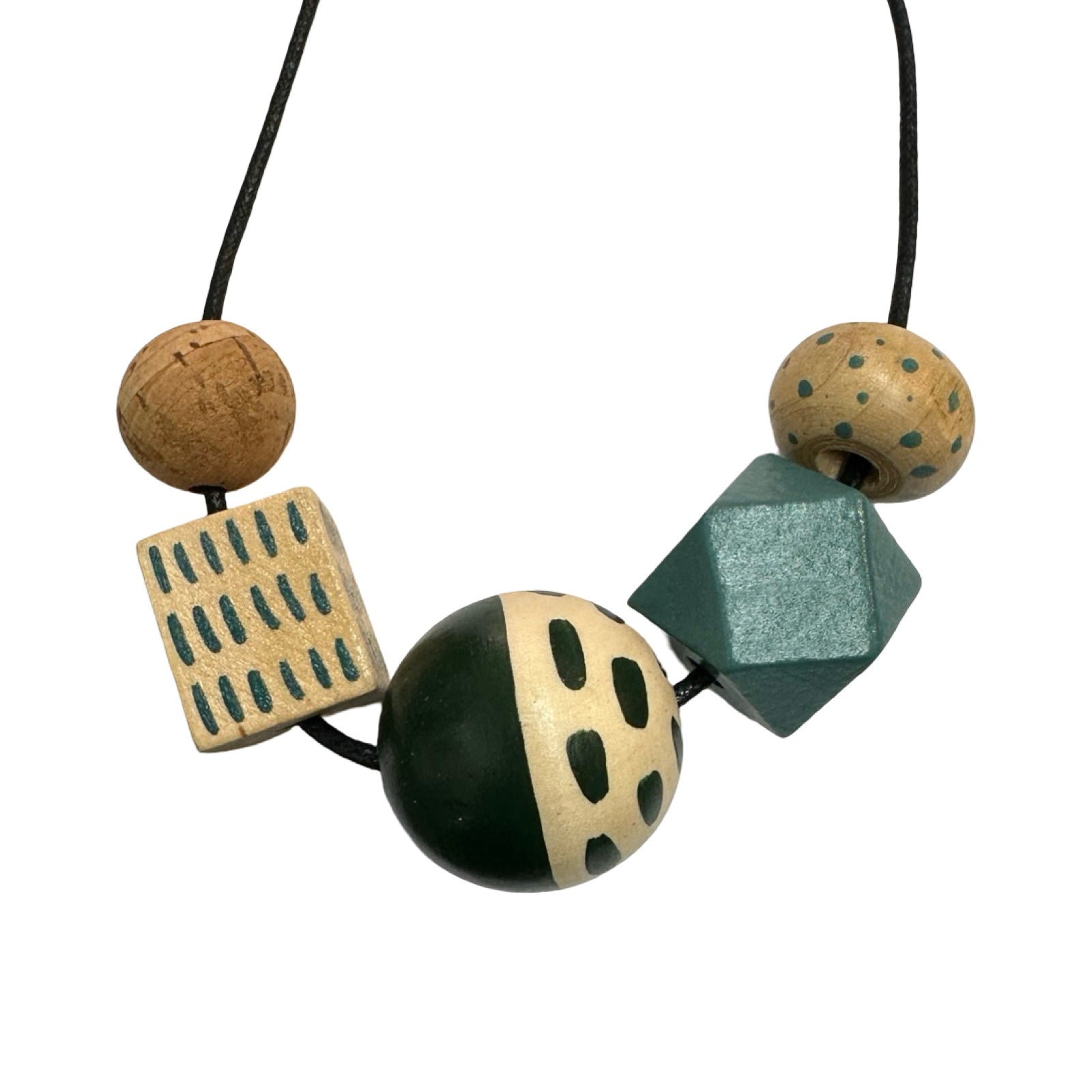 Chunky Blue Bamboo Necklace