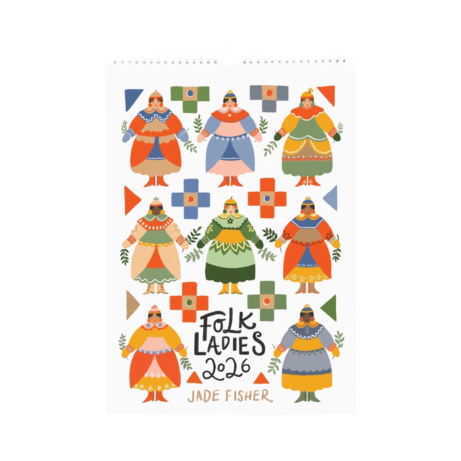 2026 Folk Ladies Wall Calendar