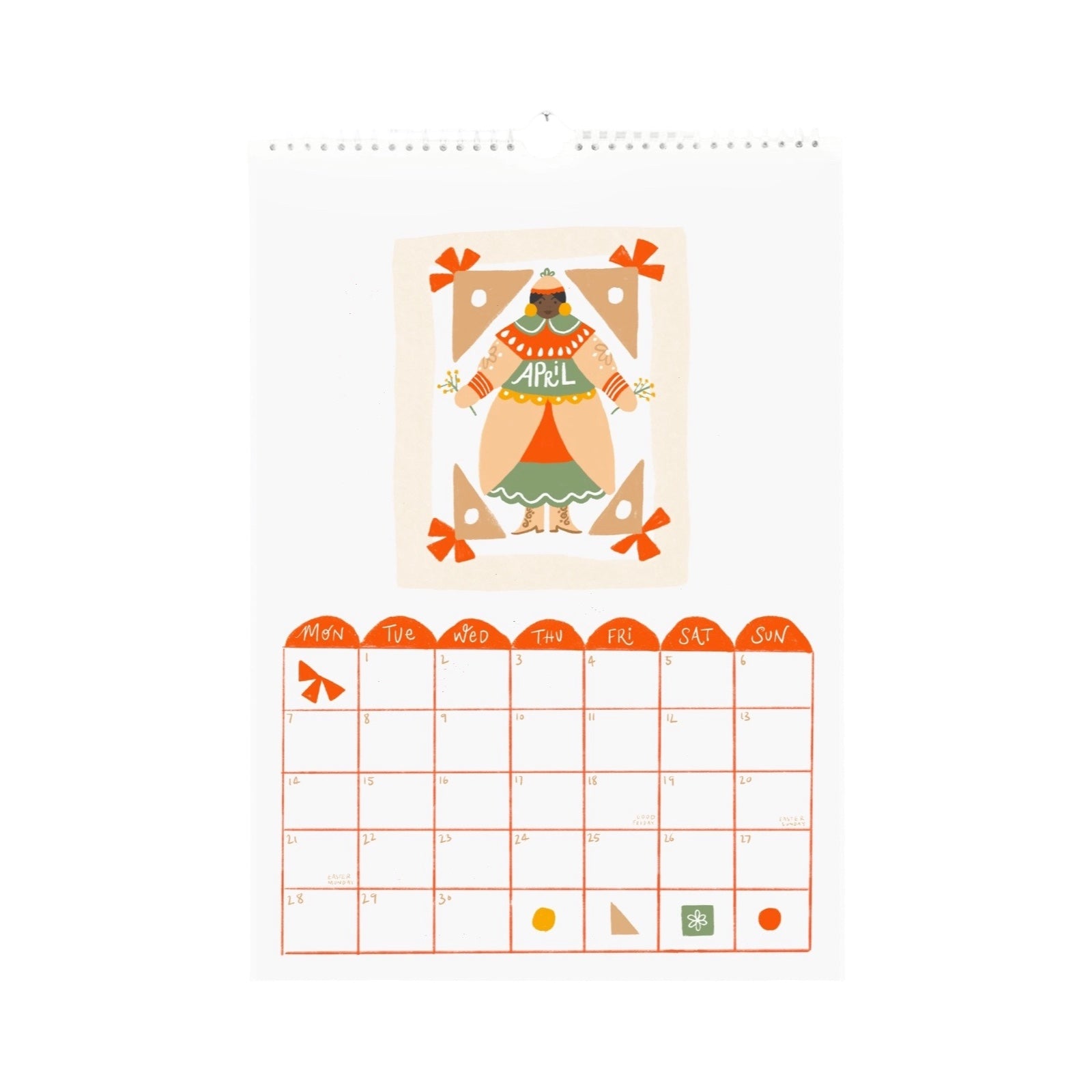 2026 Folk Ladies Wall Calendar